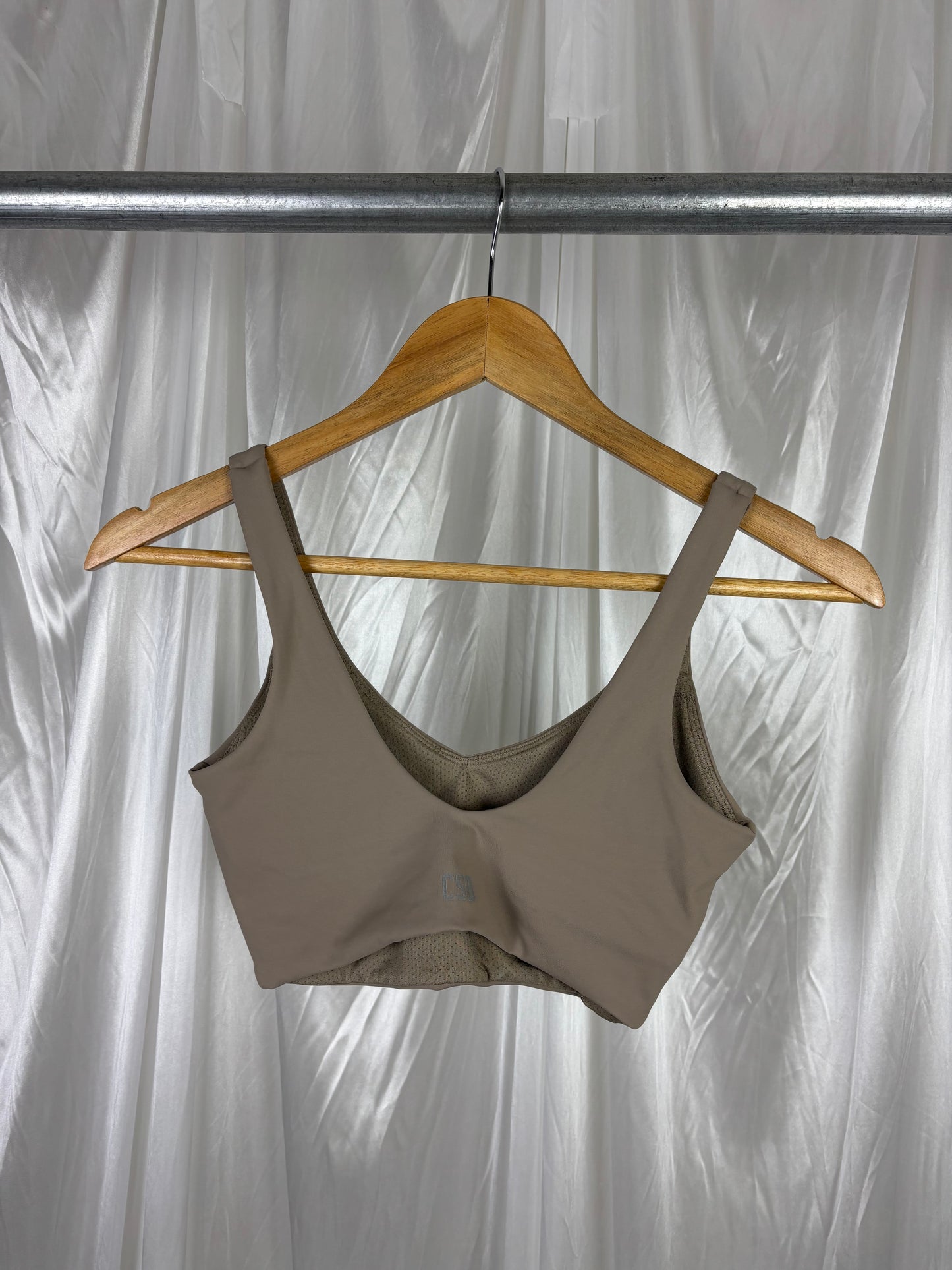 Crop Shop Boutique Latte Sports Bra - XS