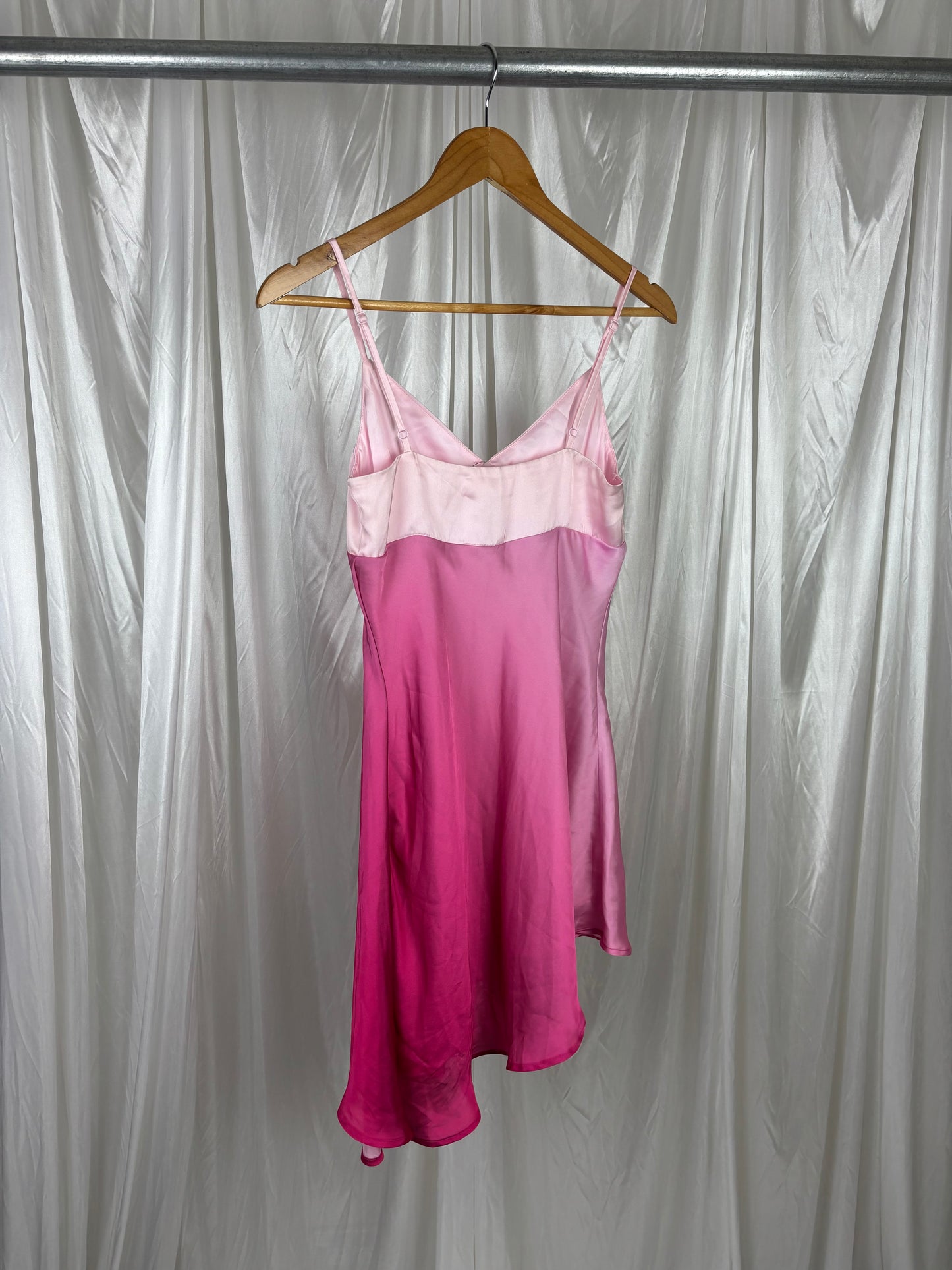 Glassons Pink Ombré Satin Mini Dress - 6