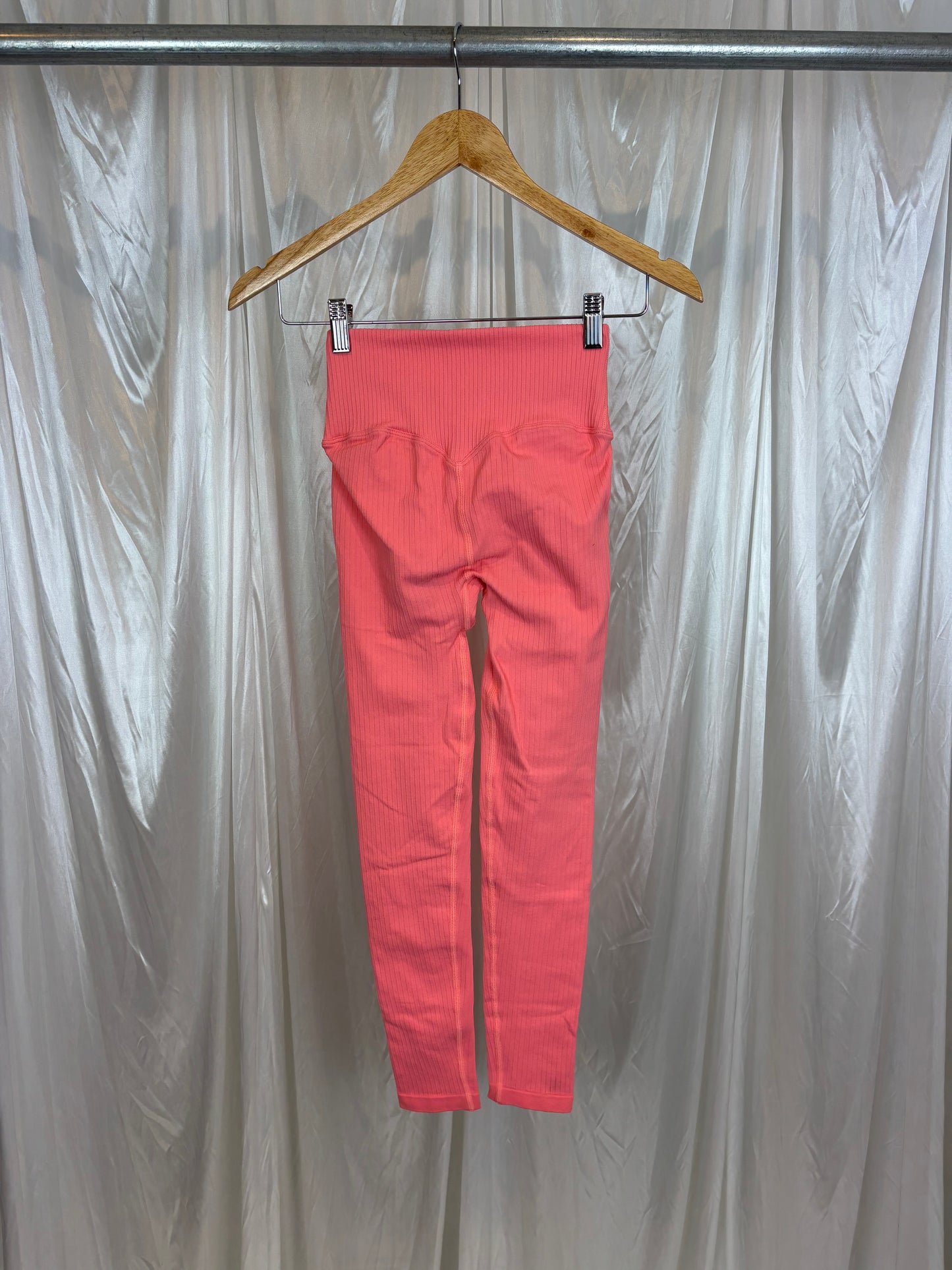 Aimn Pink Ribbed Leggings - XS