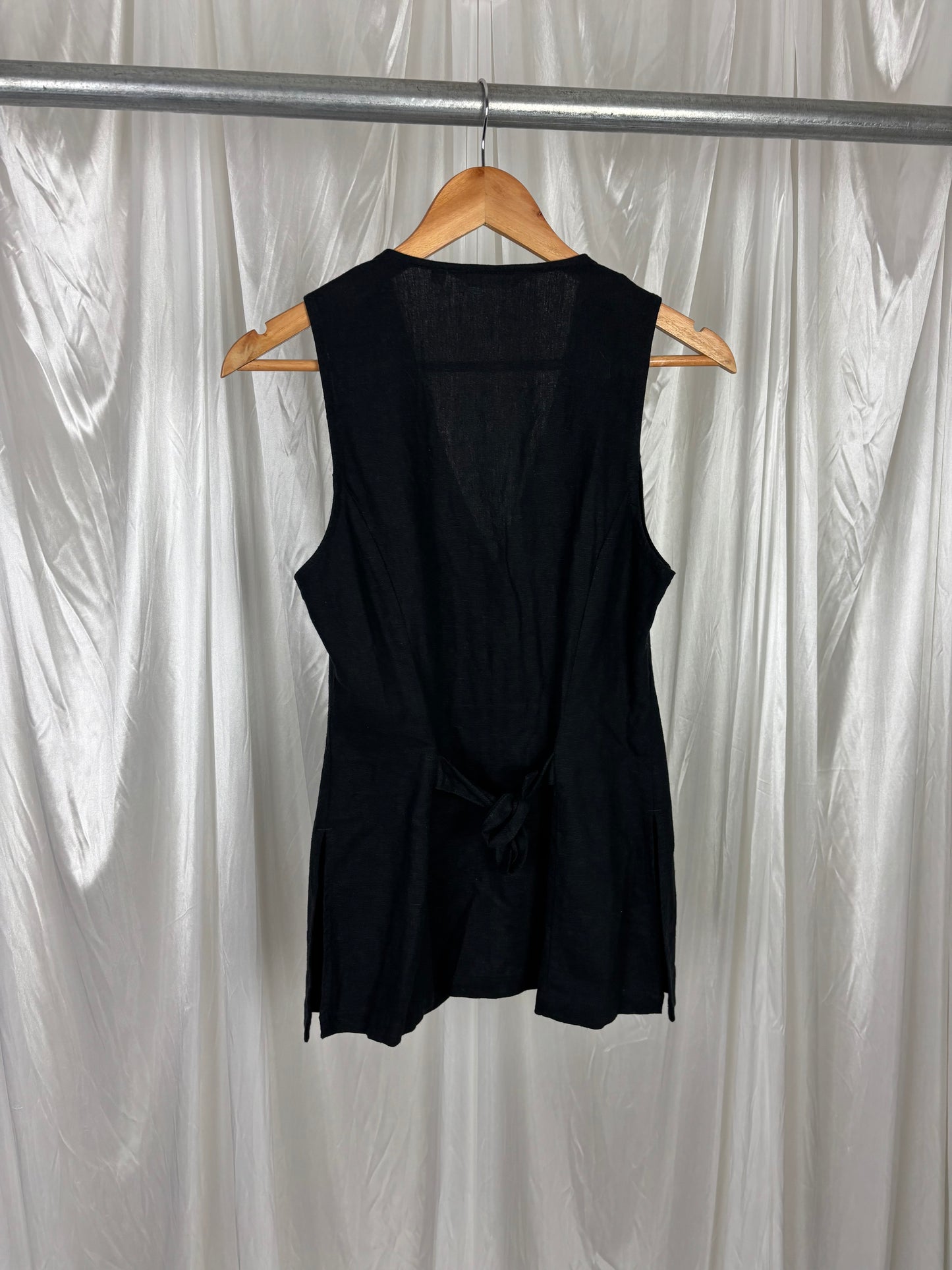 Glassons Linen Longline Button Up Vest - 8