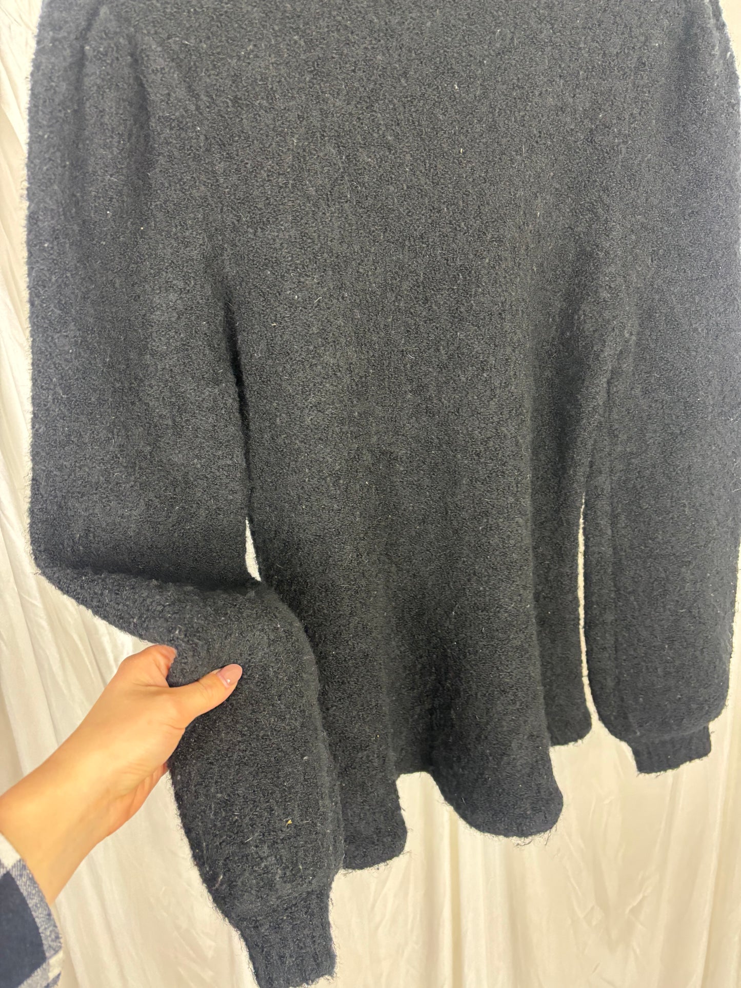 Seed Black High Neck Knit Jumper - S