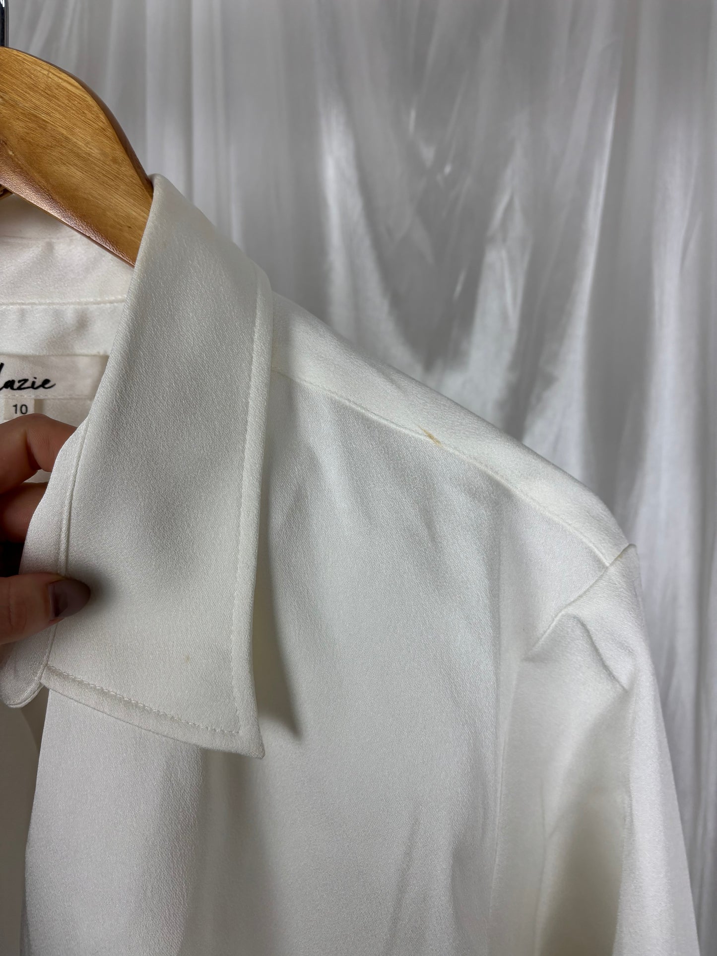 Dazie White Blazer Top - 10