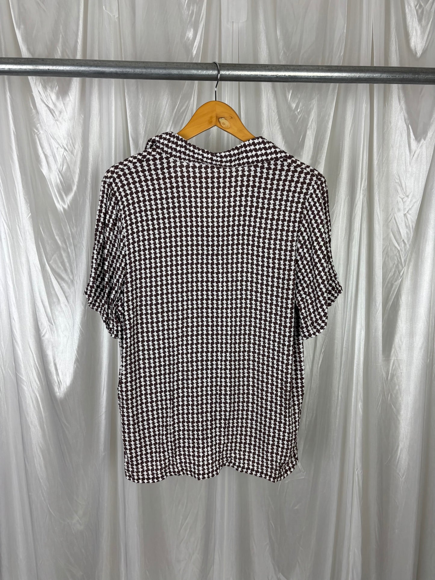 Glassons Brown Houndstooth Pattern Shirt - 6