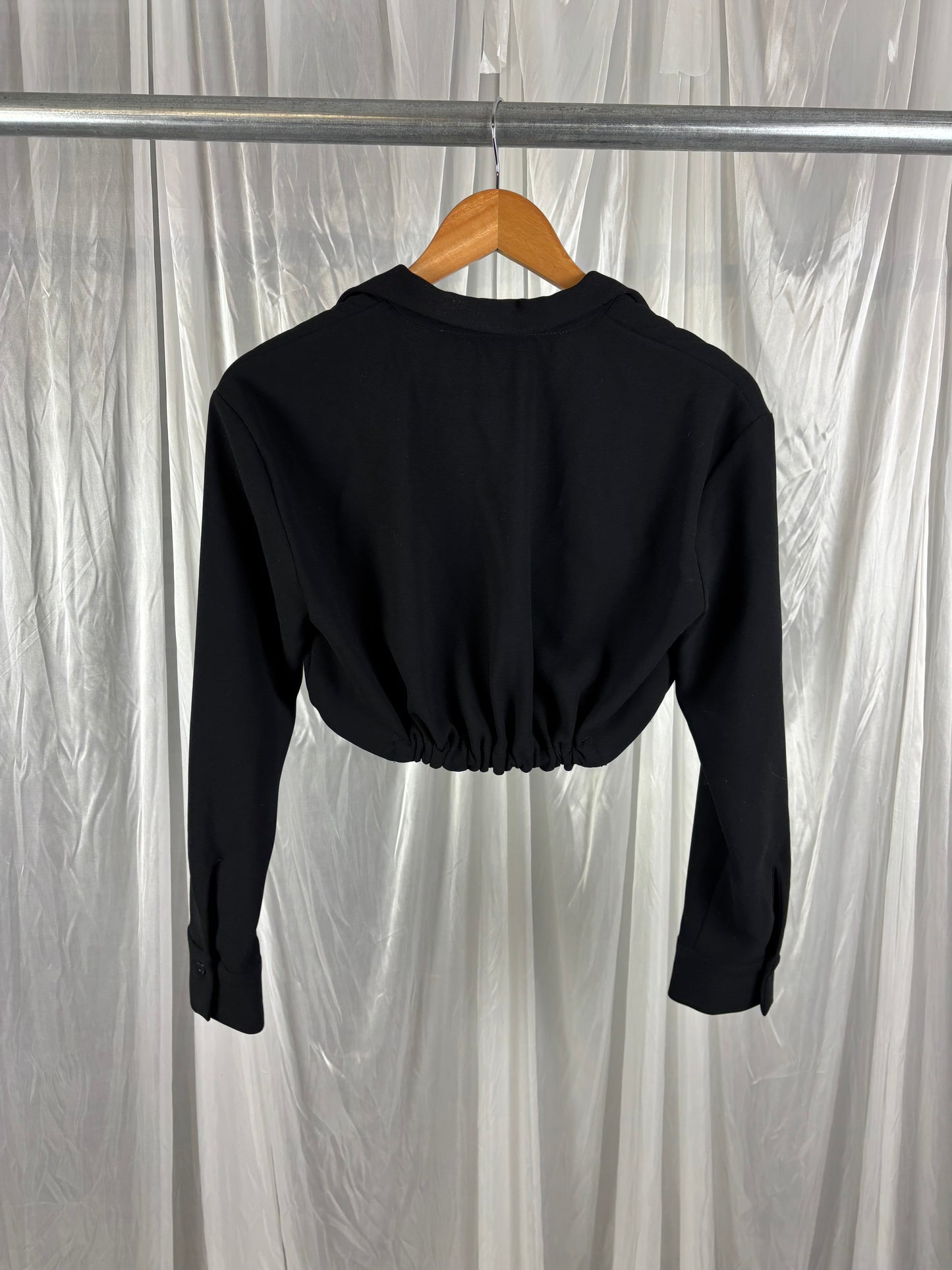 Zara Black Crop Top - S