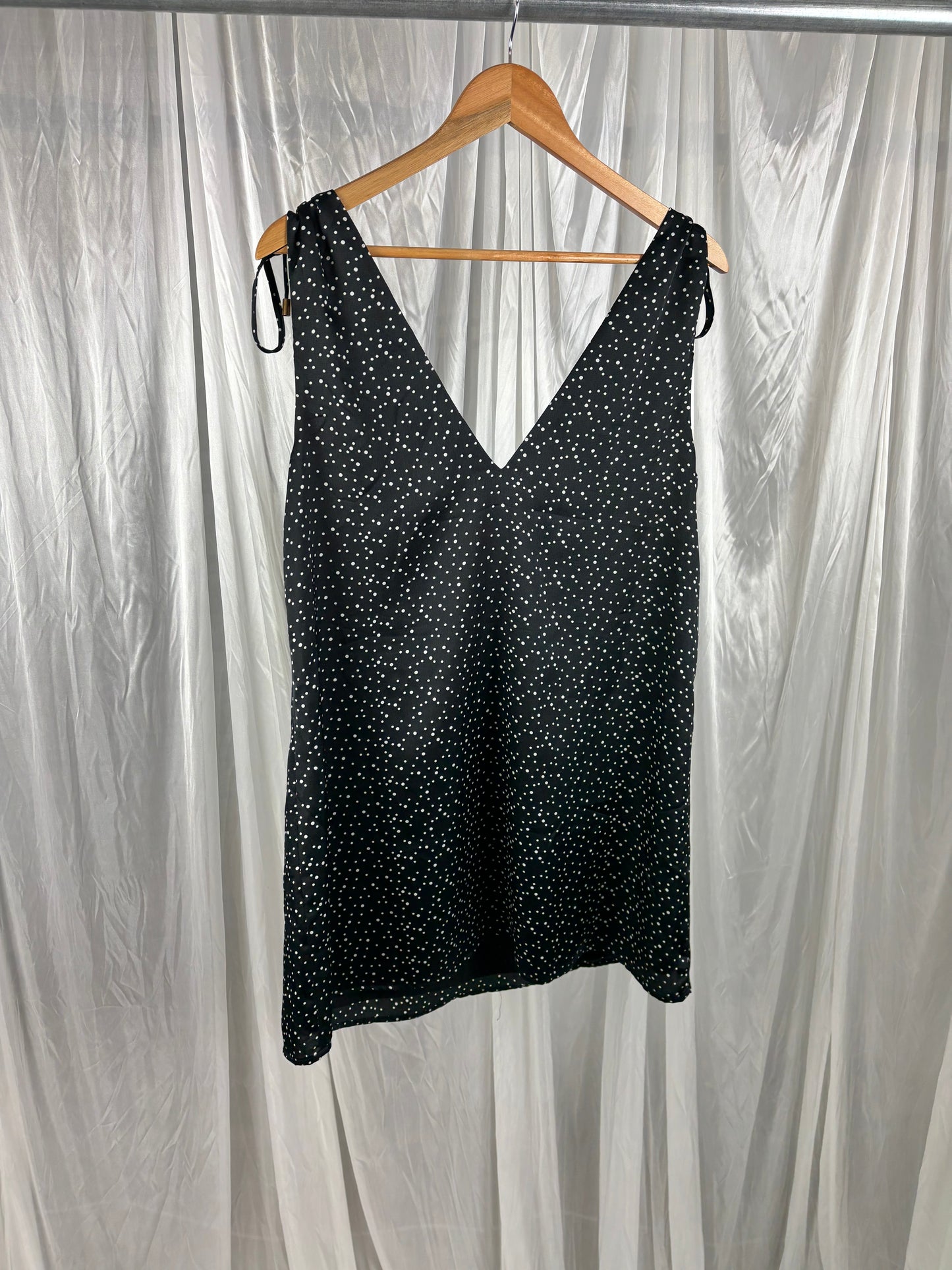 Tussah Polka Dot Mini Dress - 10