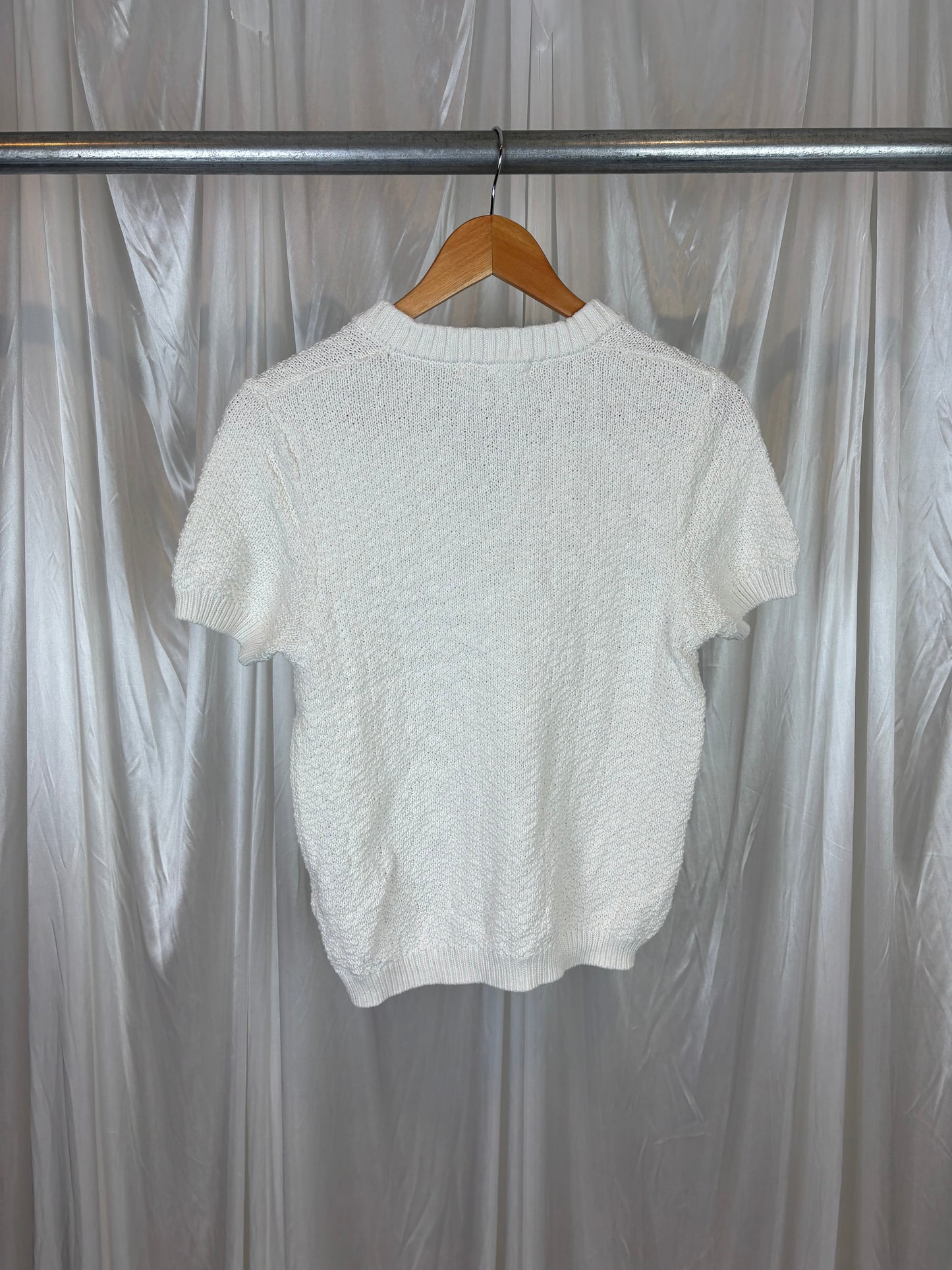Elementary White 1/4 Zip Top - XS