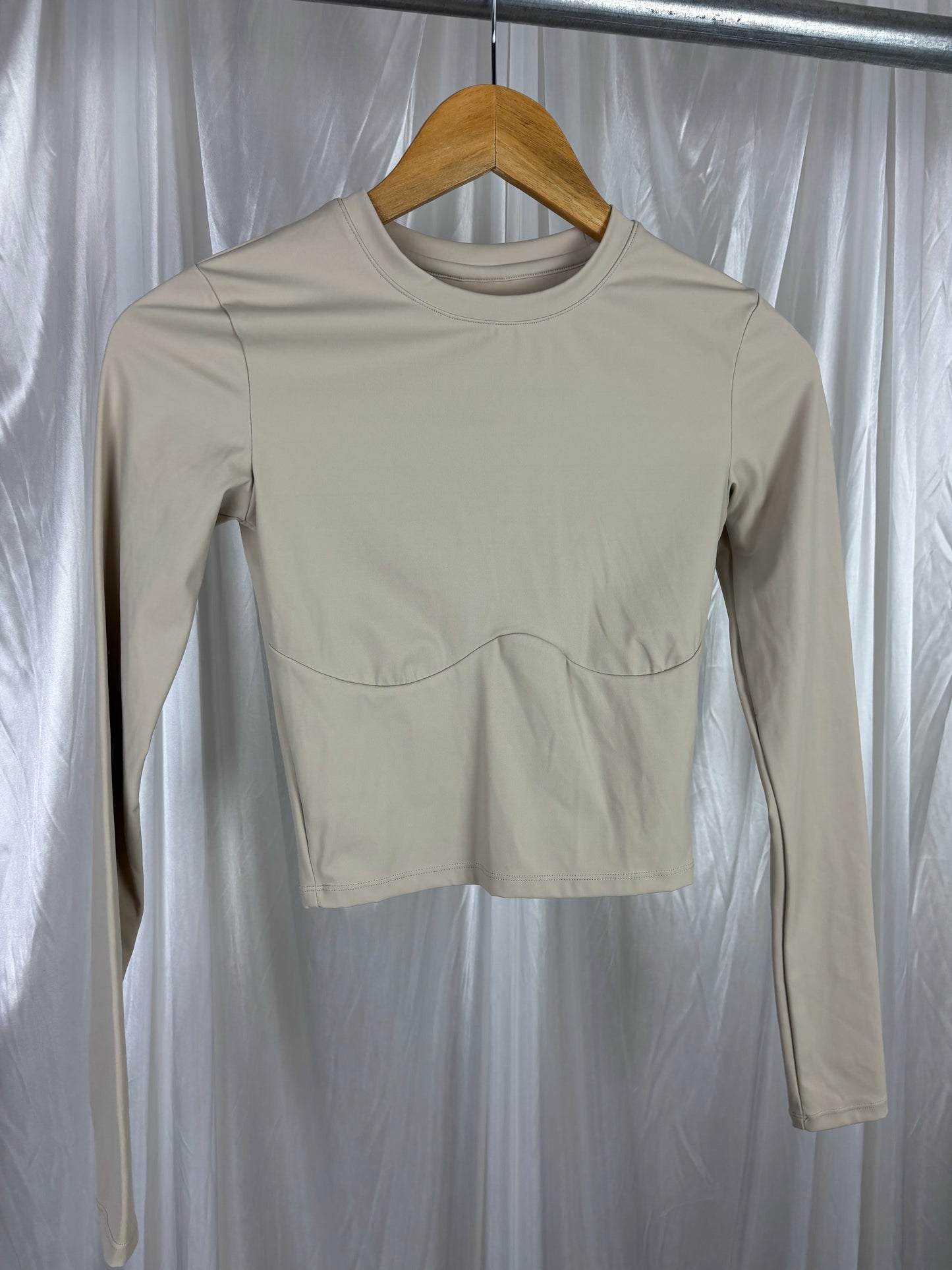 Crop Shop Boutique Beige Crop Top - S