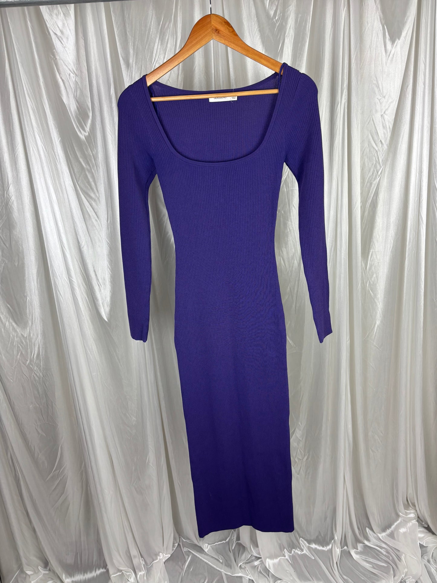 Glassons Purple Ribbed Dress - XS
