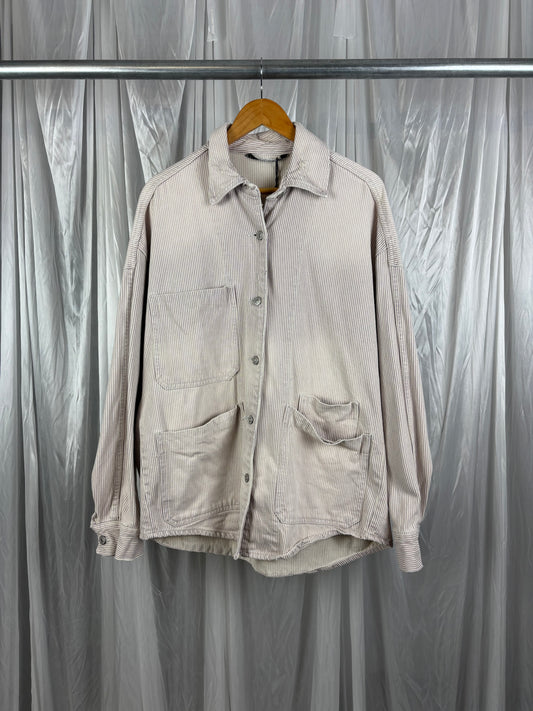 Zara Pinstripe Denim Jacket - M/L