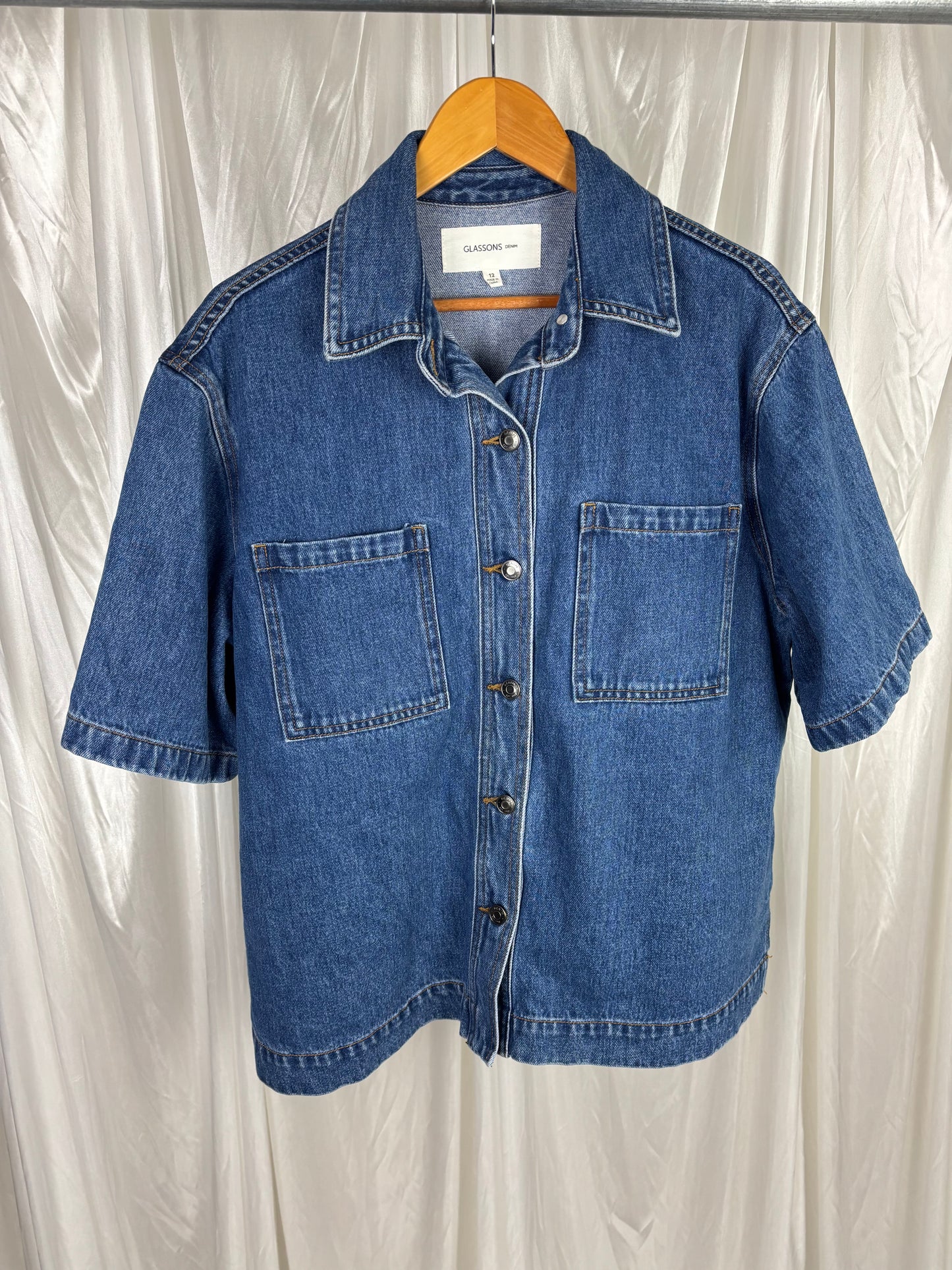 Glassons Denim Button Front Shirt - 12