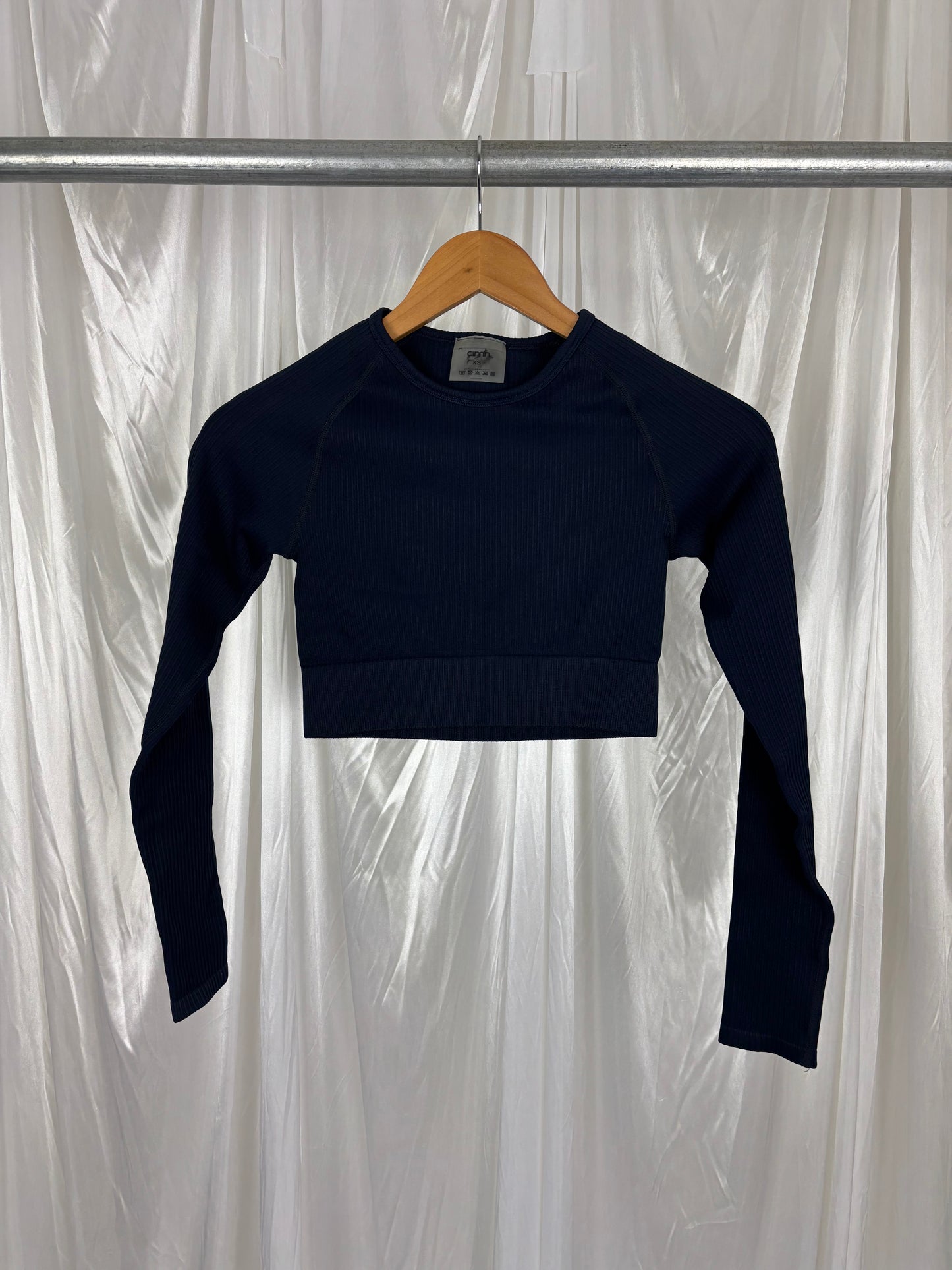 Aimn Blue Long Sleeve Top - XS
