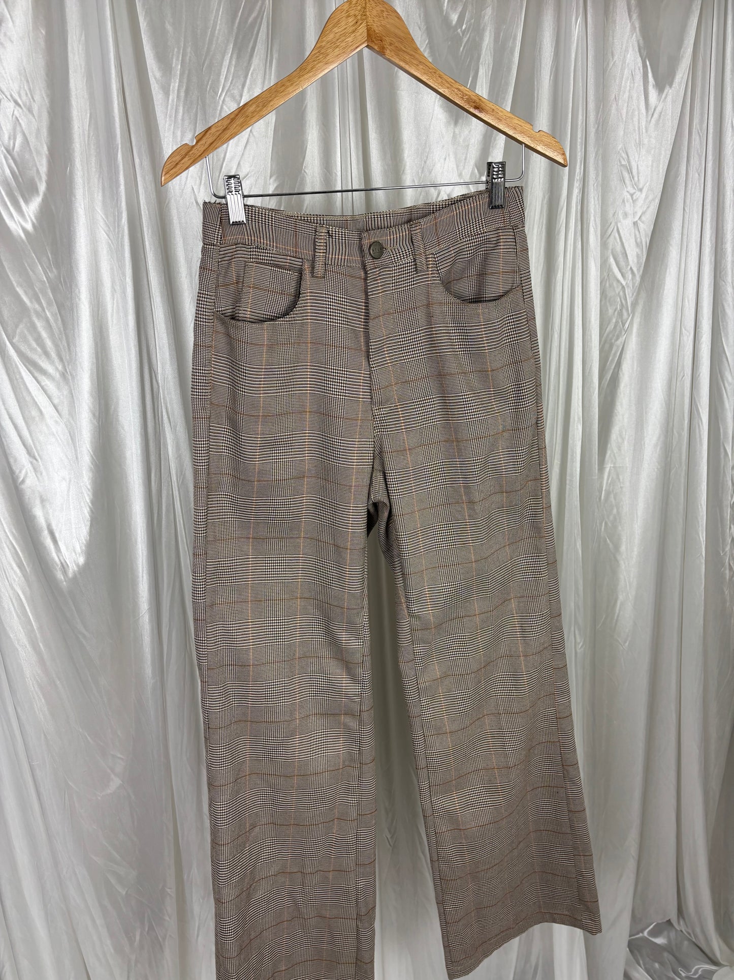 Neuw Brown Checked Pants - 8