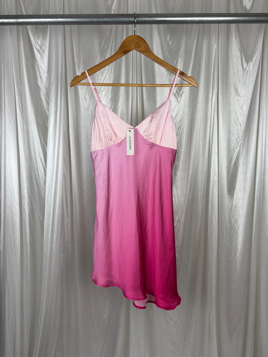 Glassons Pink Ombré Satin Mini Dress - 6