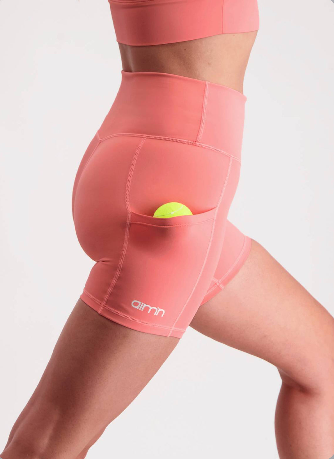 Aimn Coral Ball Pocket Biker Shorts - S