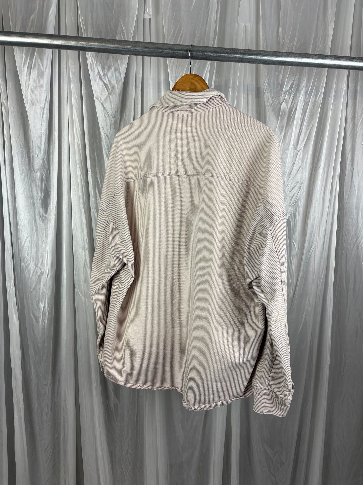 Zara Pinstripe Denim Jacket - M/L