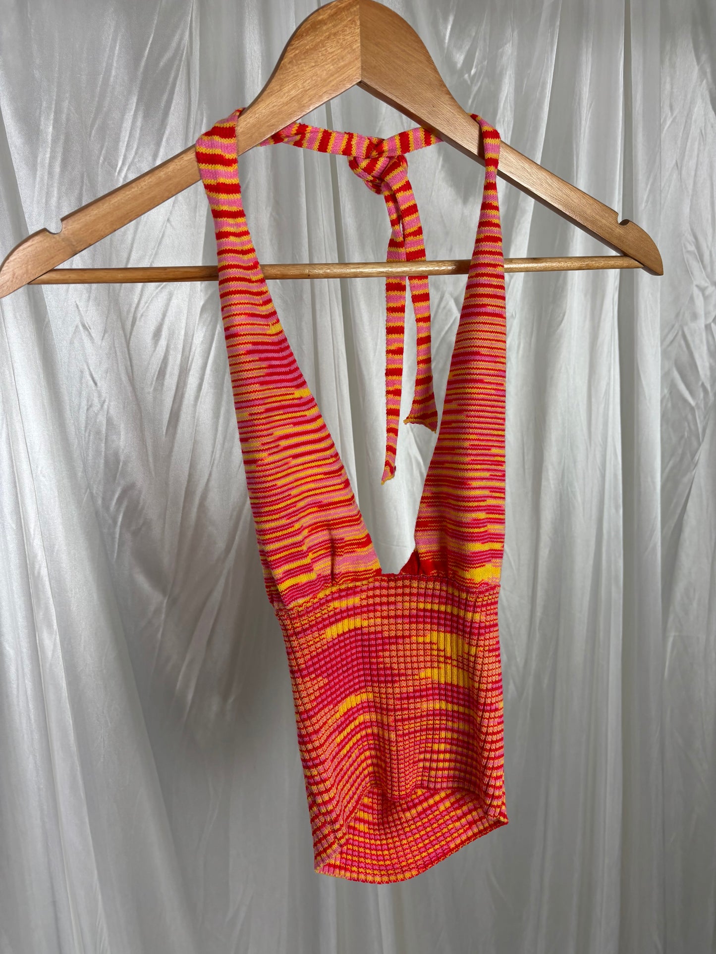 Tiger Mist Halter Neck Crop Top - XS