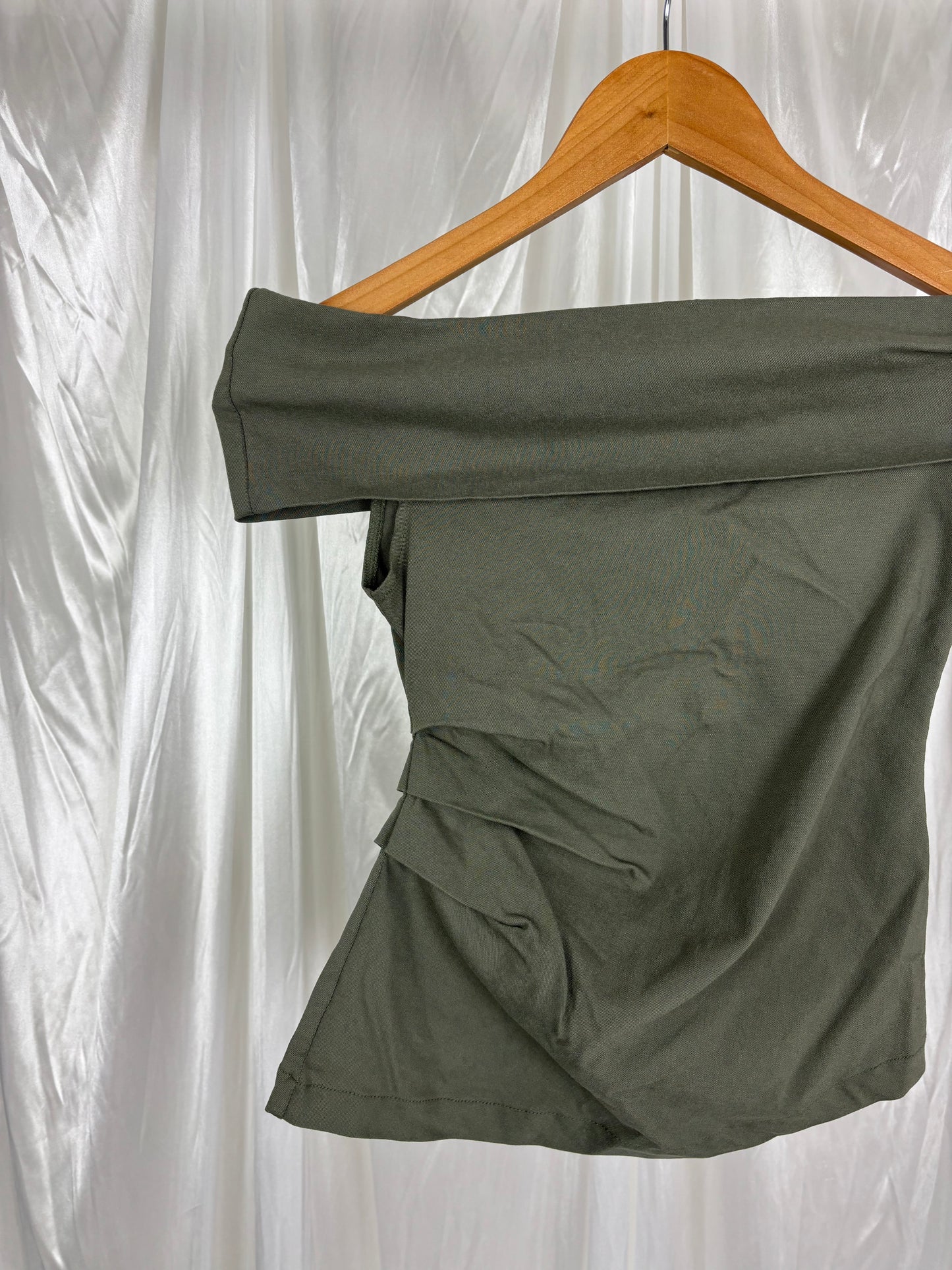 Zara Green Off The Shoulder Top - S