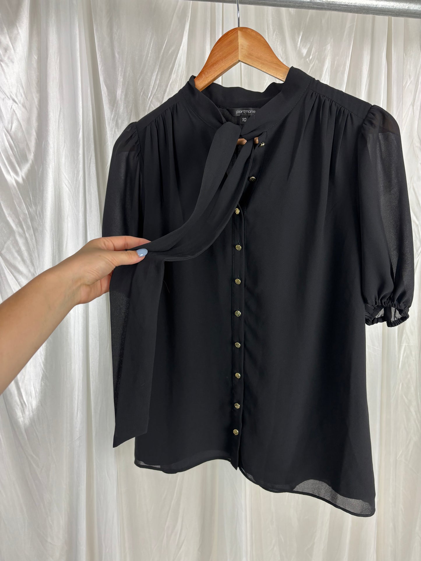 Portmans Black Blouse - 10