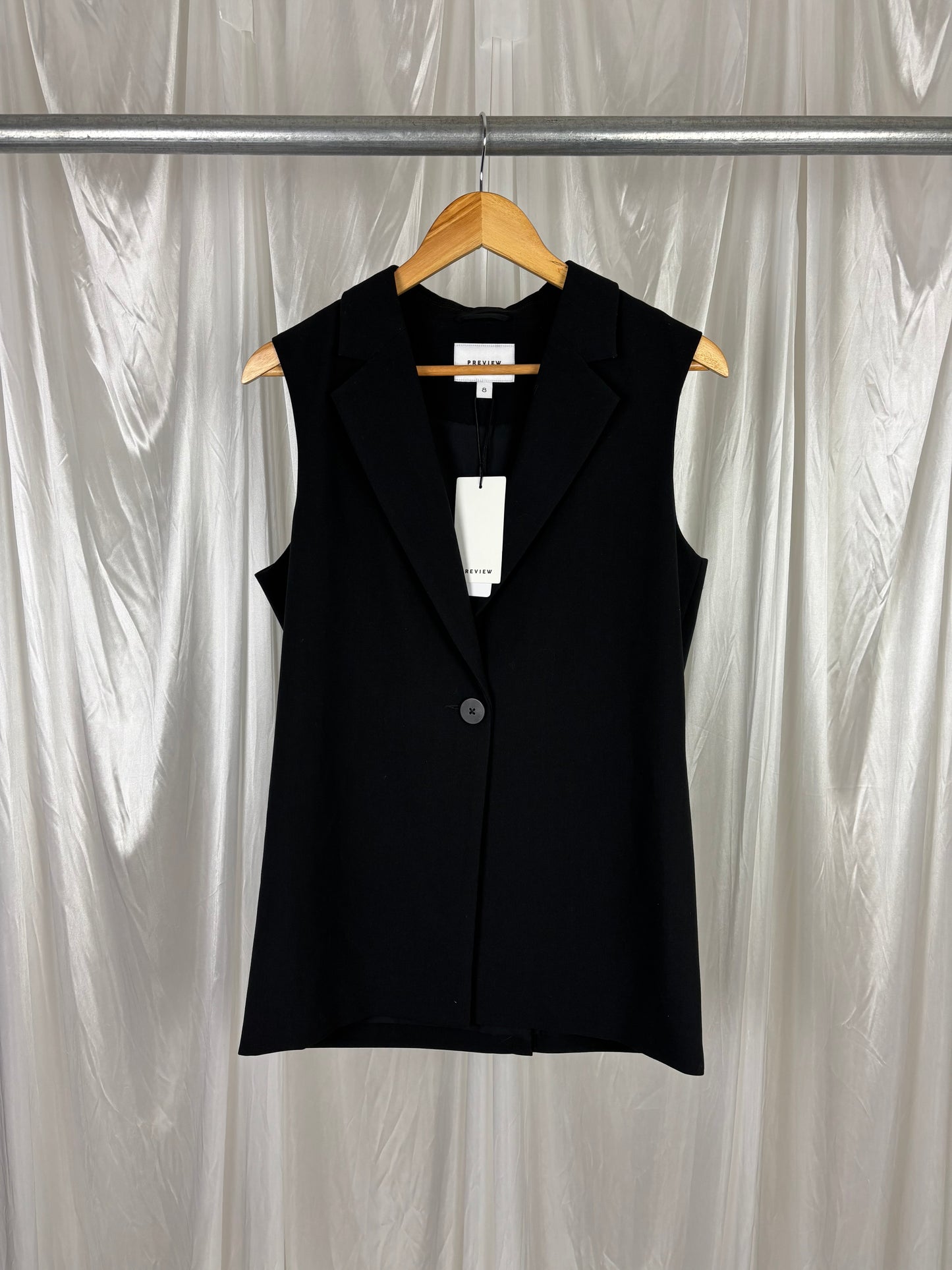 Preview Black Blazer Vest - 8