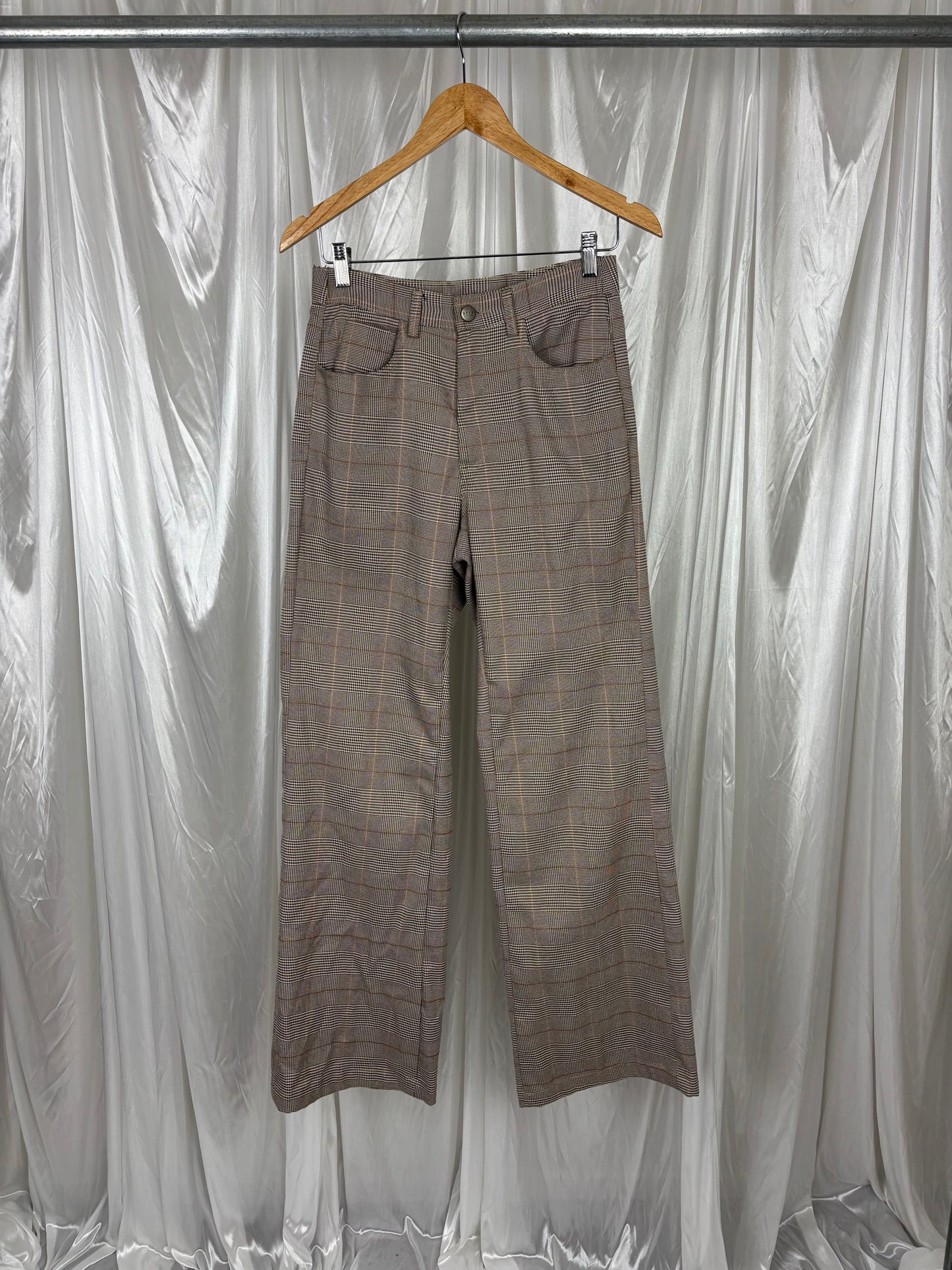 Neuw Brown Checked Pants - 8