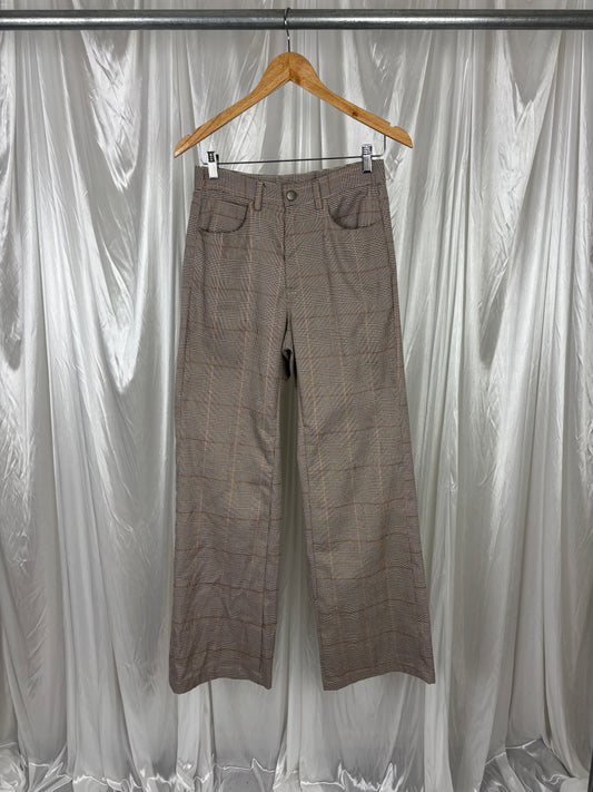 Neuw Brown Checked Pants - 8