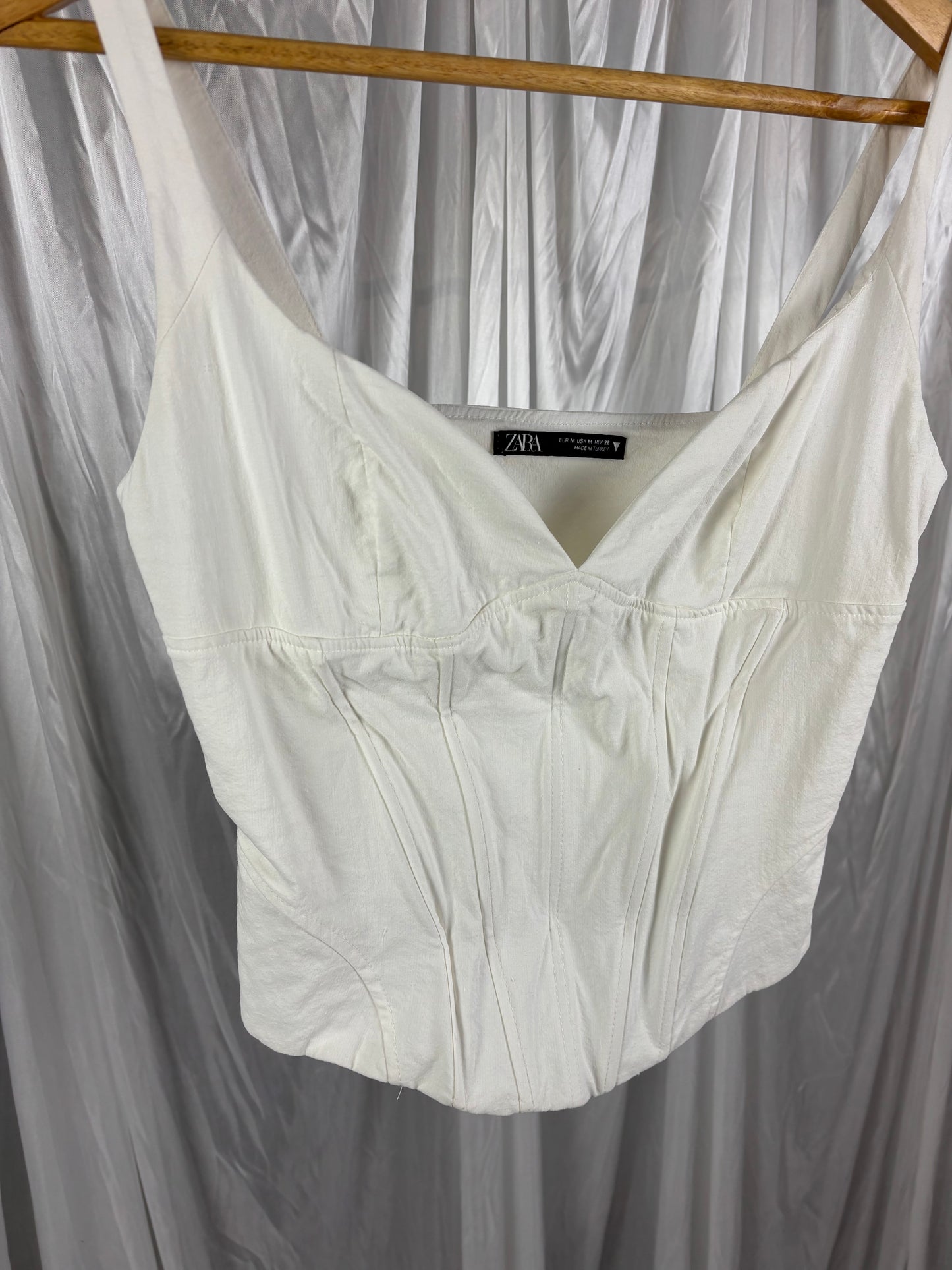 Zara White Corset Top - M