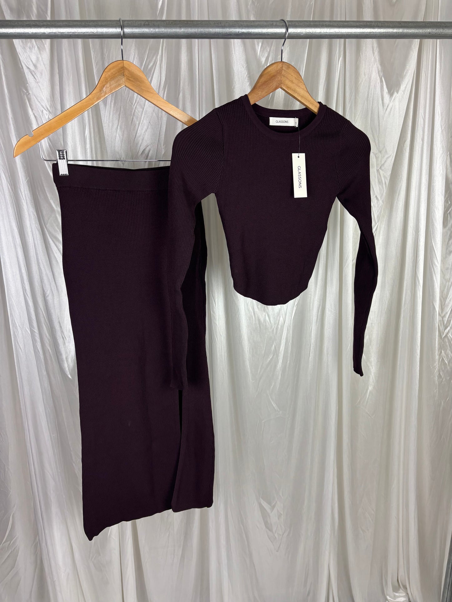 Glassons Ribbed Matching Set - XS
