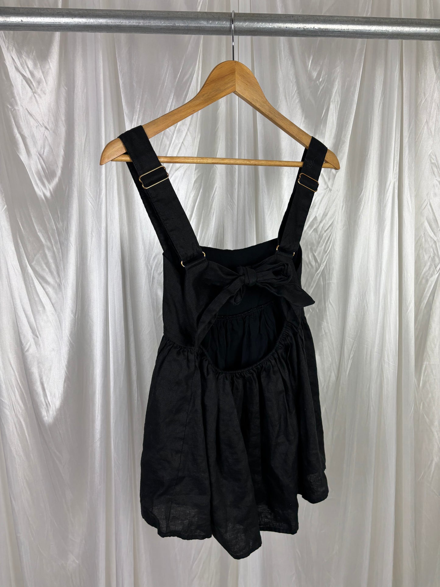 Dissh Black Babydoll Linen Top - 10