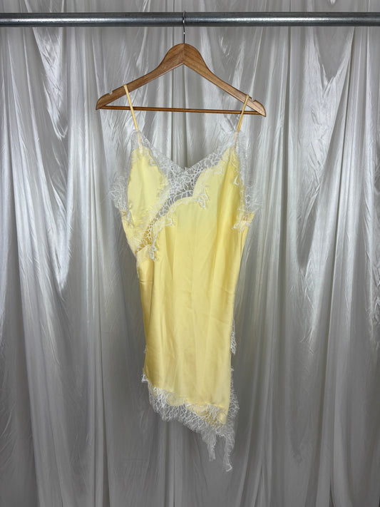 No Brand Yellow Satin Dress - L