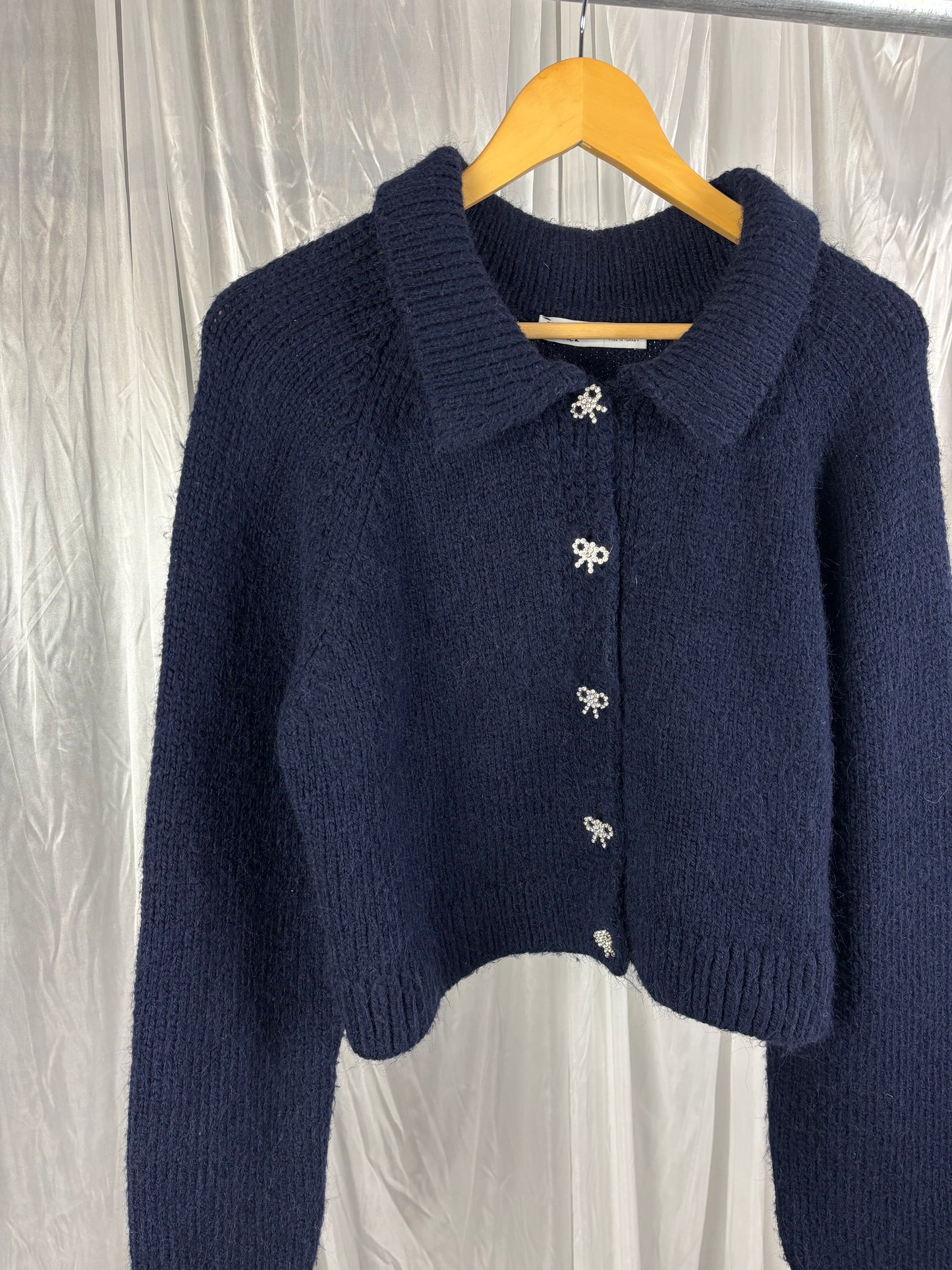 Zara Navy Blue Cardigan - L