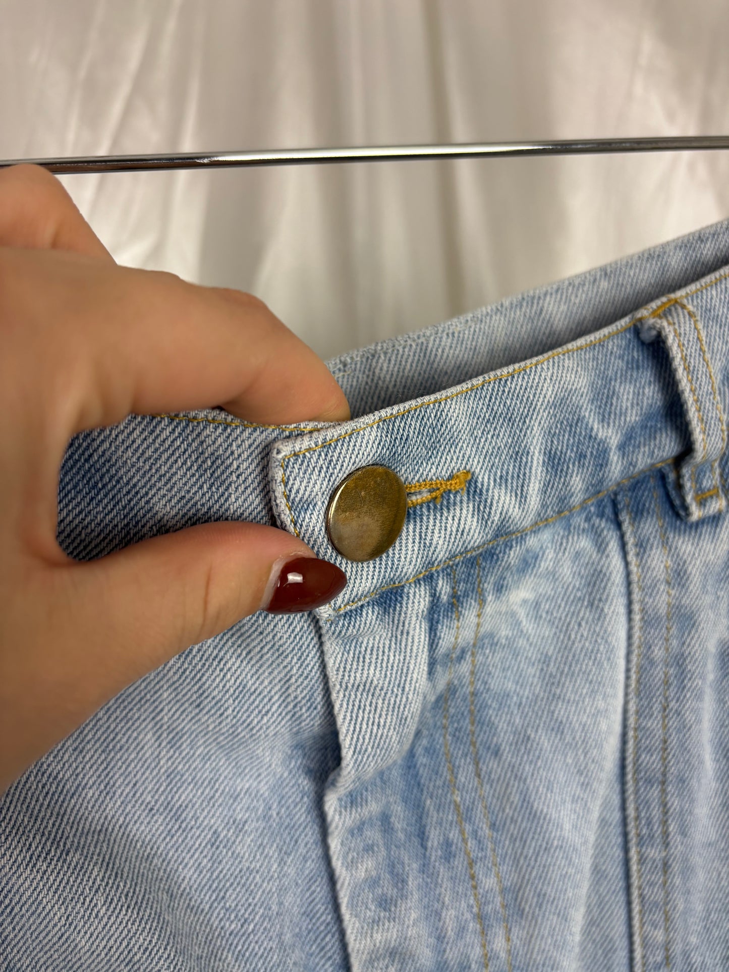 Ruby Light Blue Clover Denim Shorts - 8