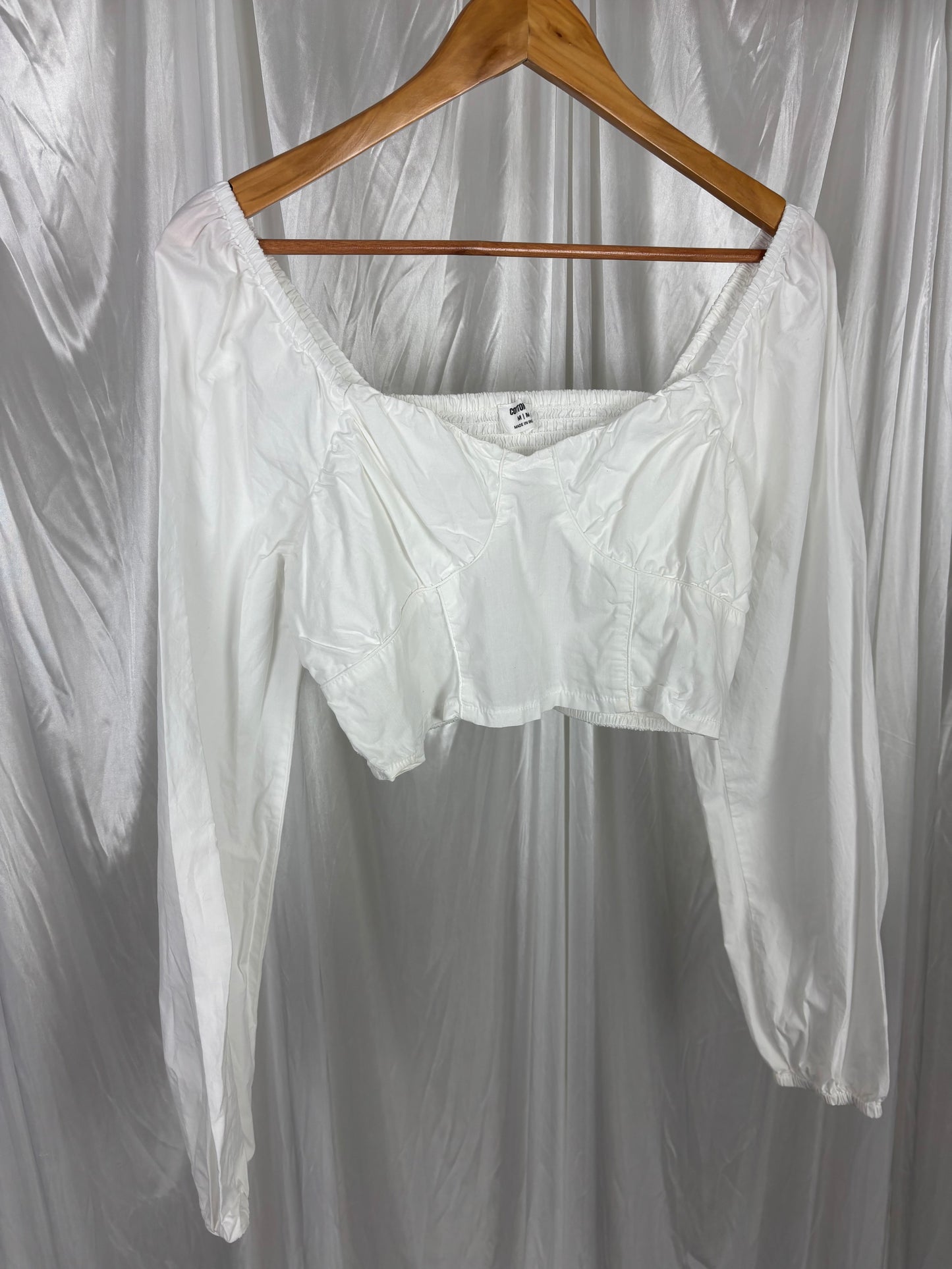 Cotton On White Long Sleeve Top - M