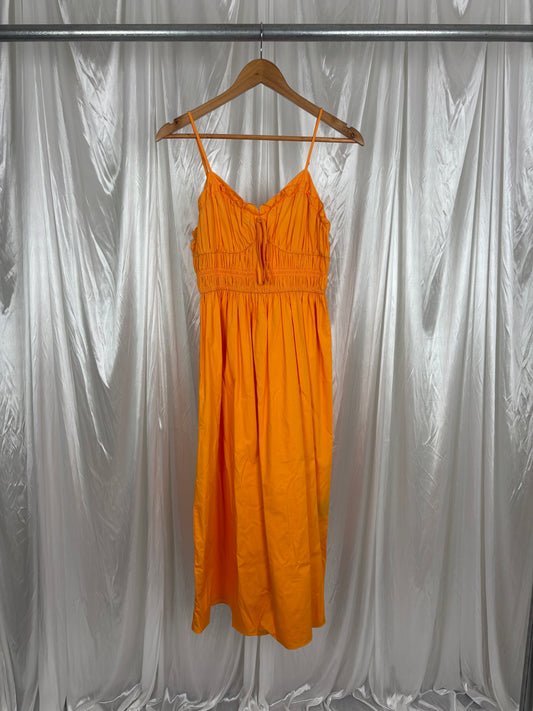 H&M Orange Midid Dress - S