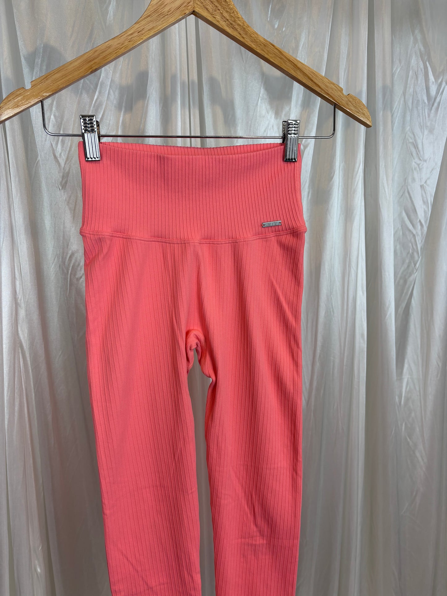 Aimn Pink Ribbed Leggings - XS