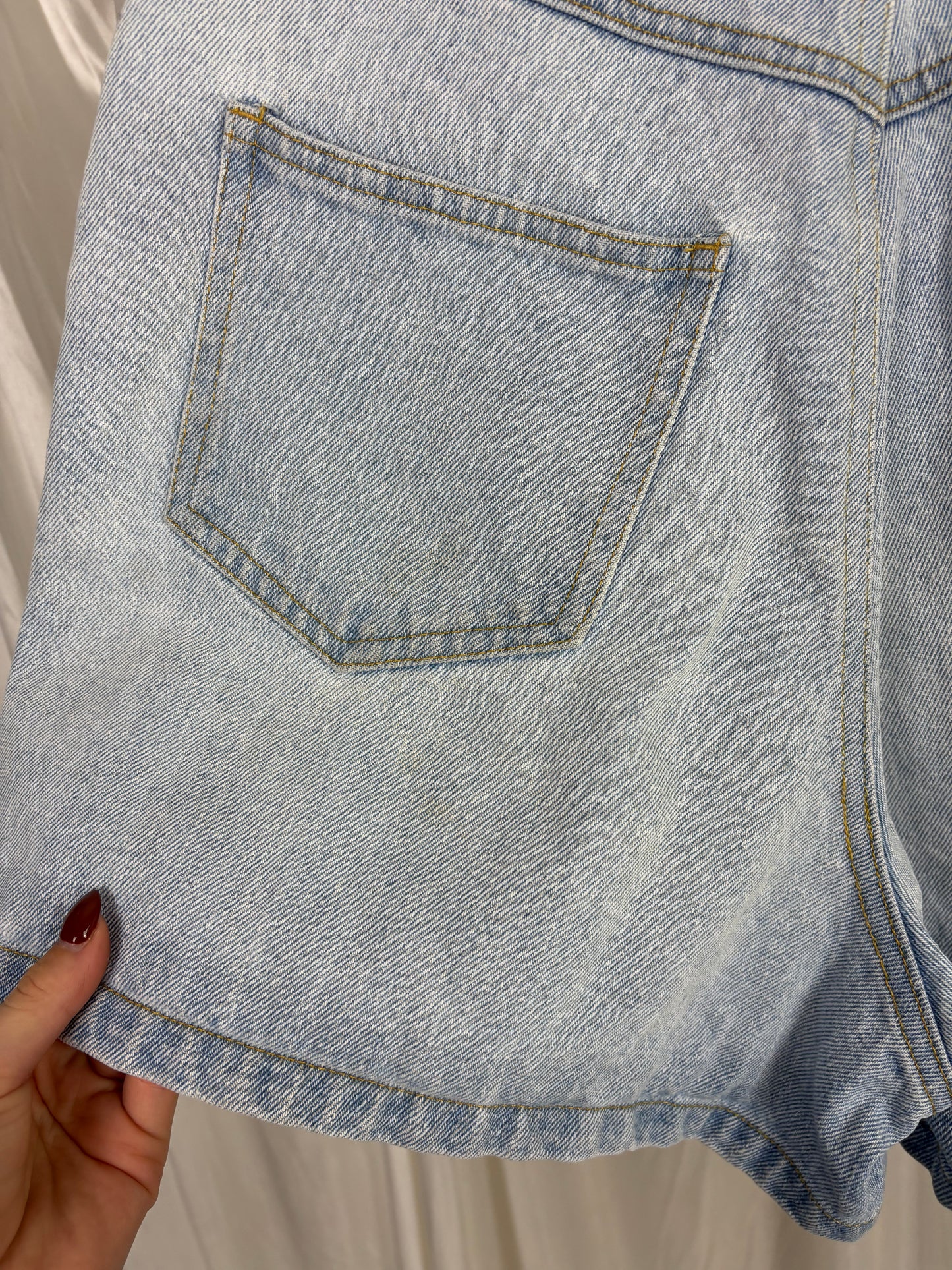 Ruby Light Blue Clover Denim Shorts - 8