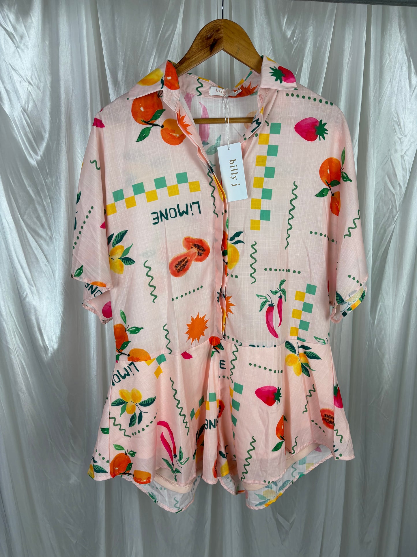 Billy J Patterned Playsuit - XS