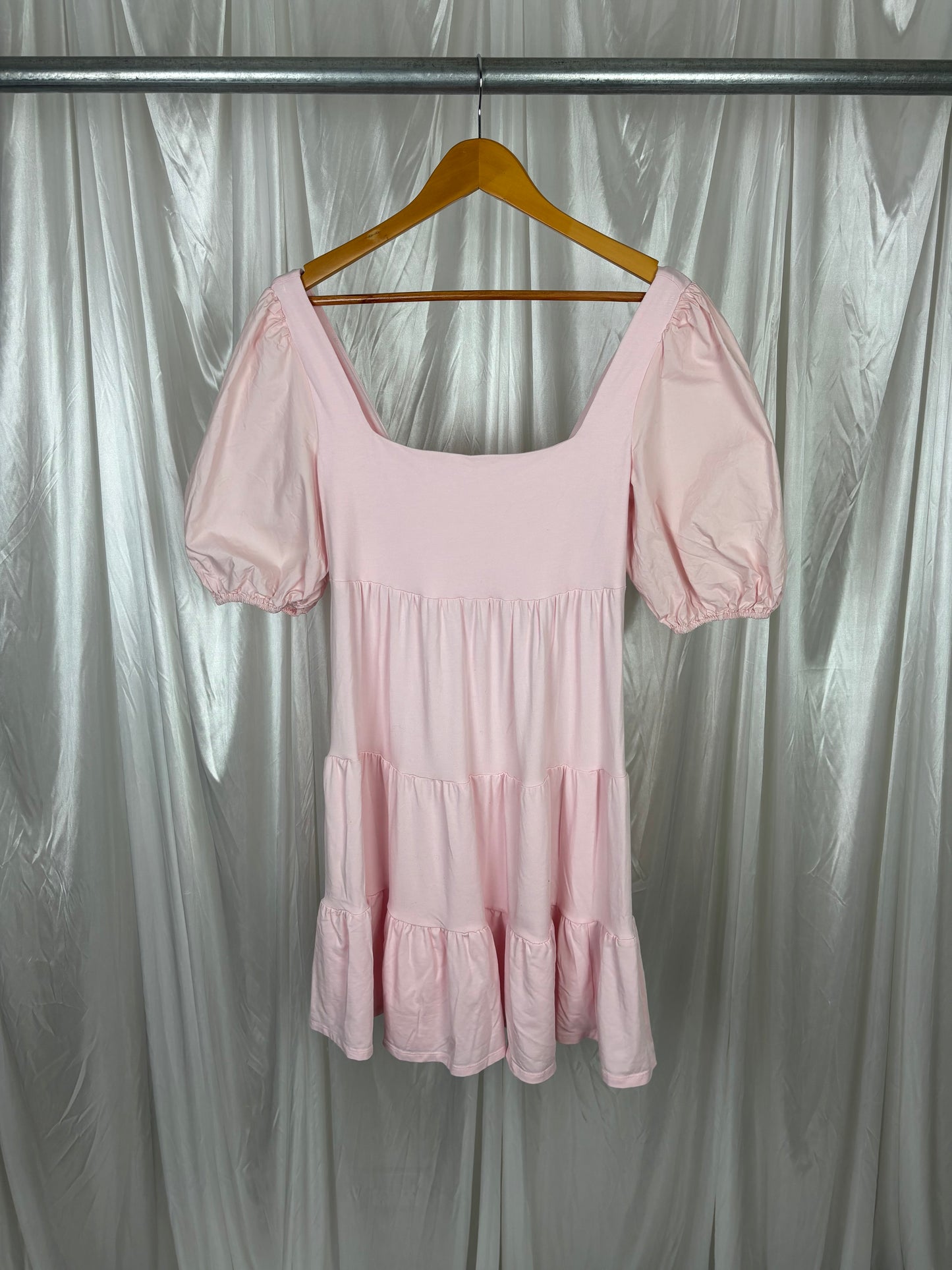 Forever New Pink Tiered Mini Dress - 8