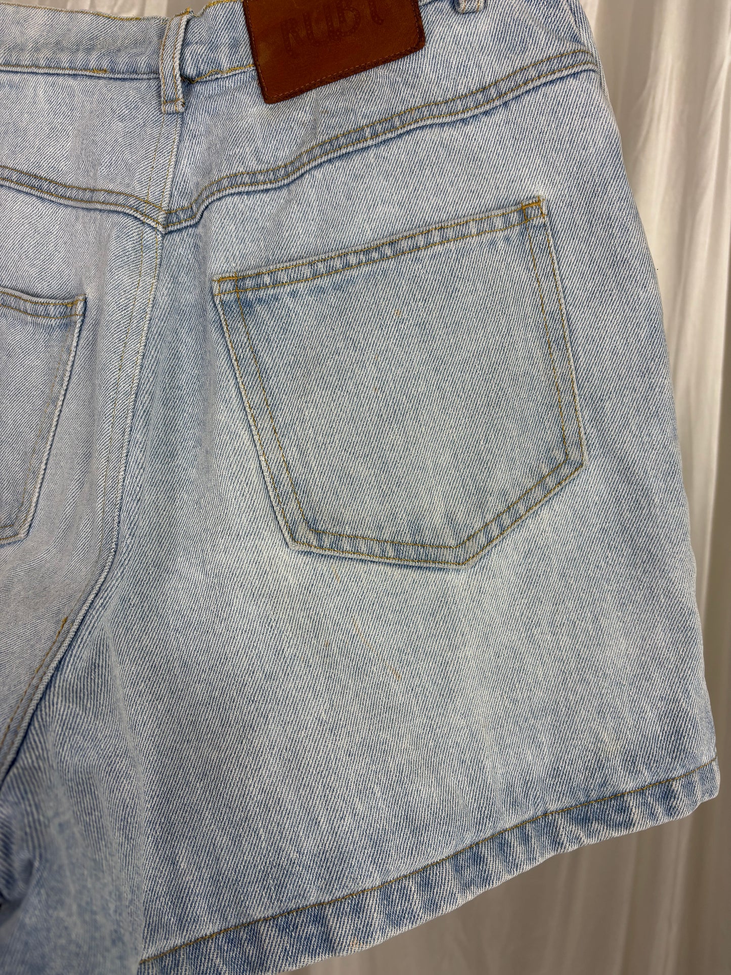 Ruby Light Blue Clover Denim Shorts - 8