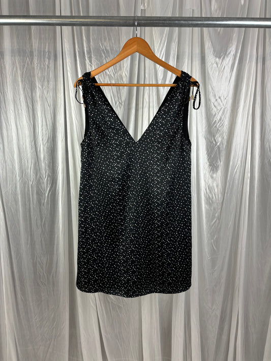 Tussah Polka Dot Mini Dress - 10