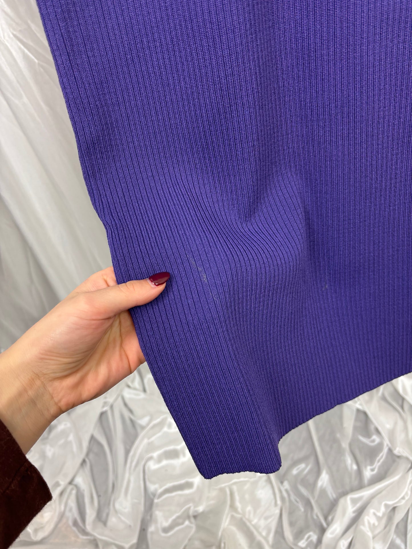 Glassons Purple Ribbed Dress - XS