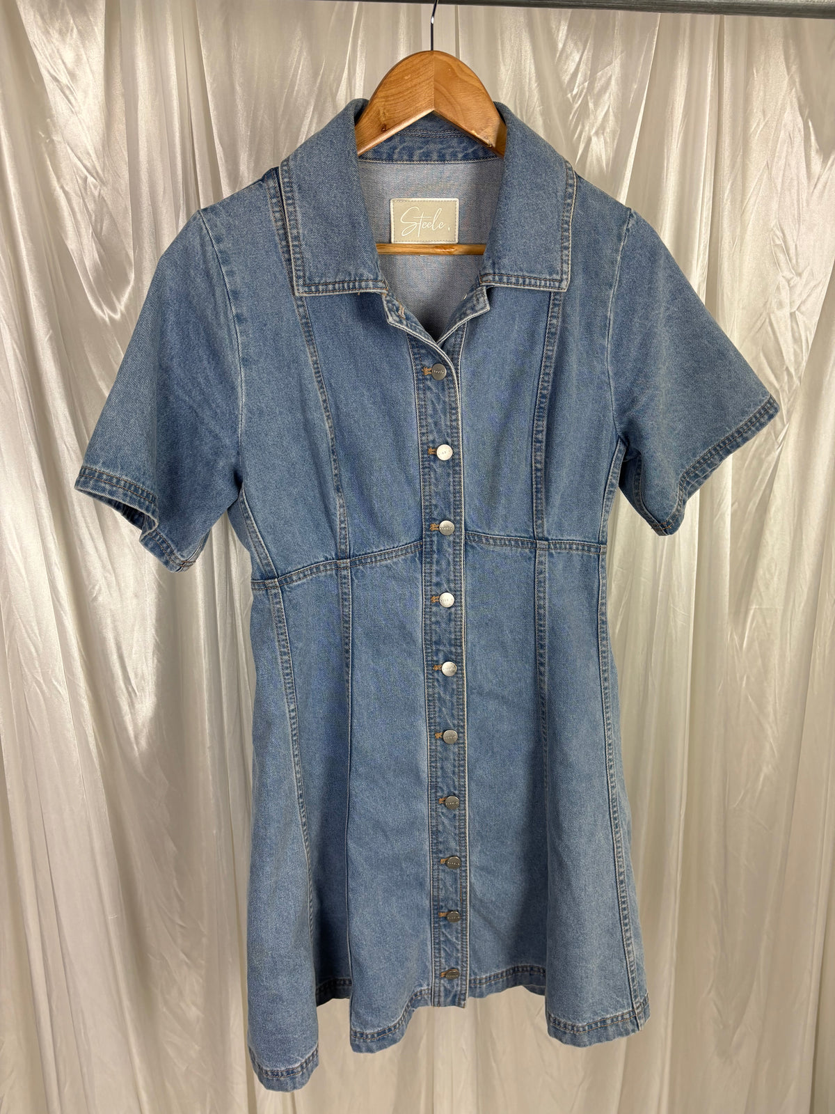 Steele Blue Denim Mini Dress - S