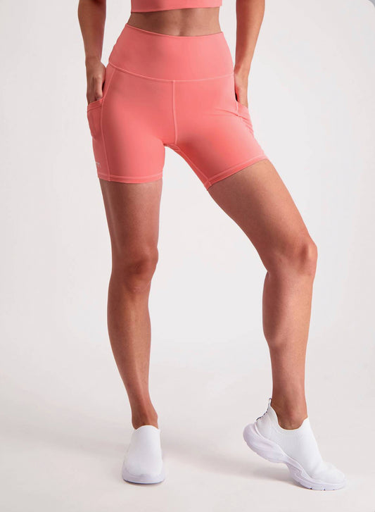 Aimn Coral Ball Pocket Biker Shorts - S