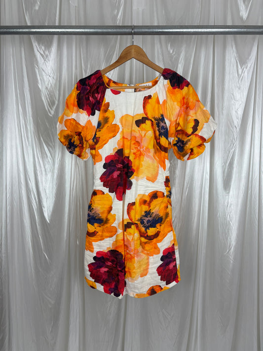 Aere Floral Mini Dress - 10