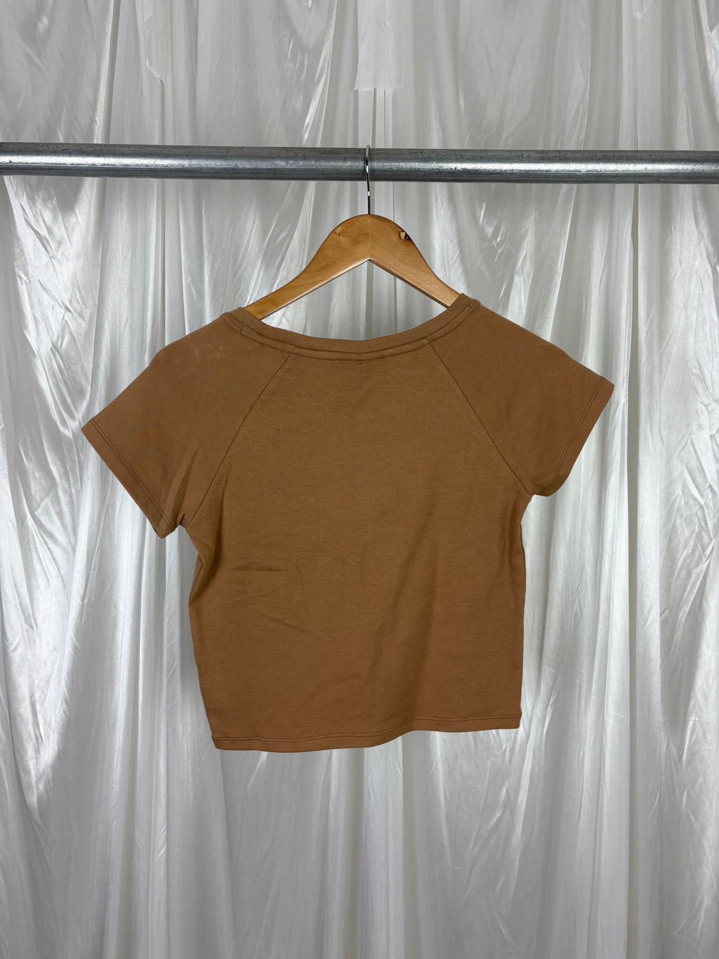 Vesper Brown Crop Tee - M