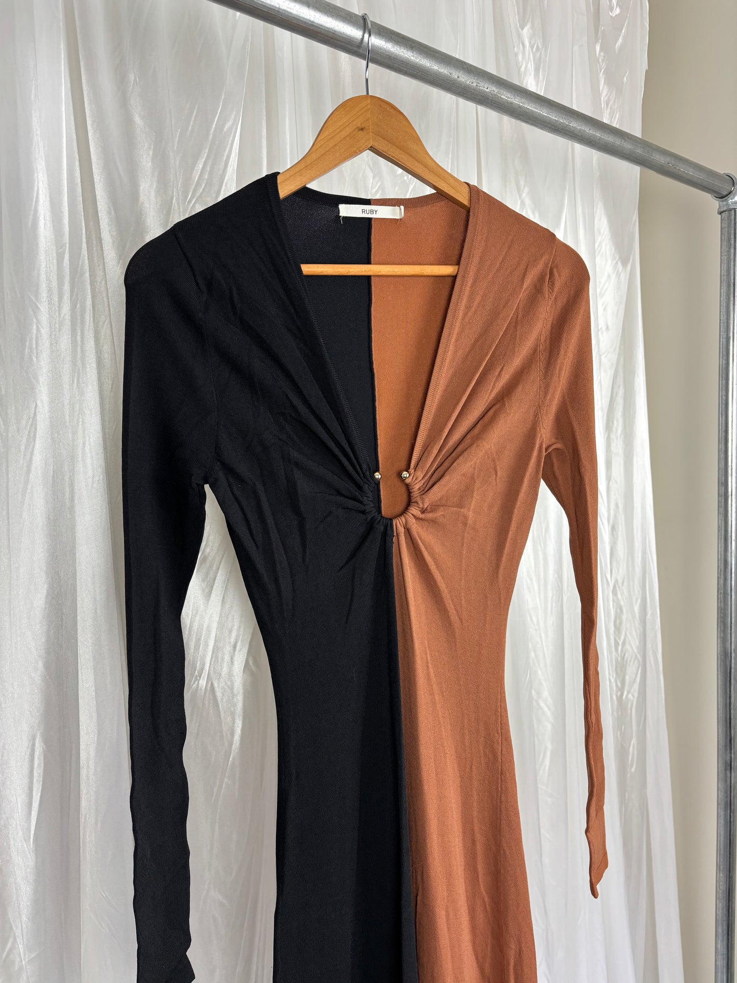 Ruby Brown & Black Dress - 6