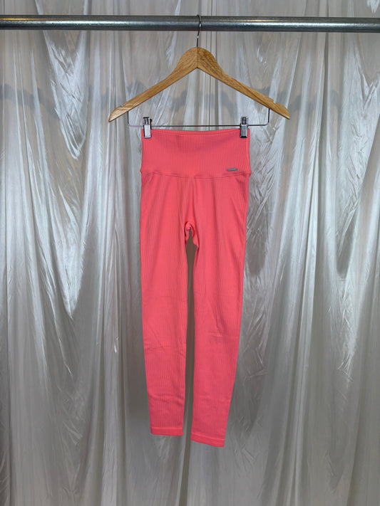 Aimn Pink Ribbed Leggings - XS