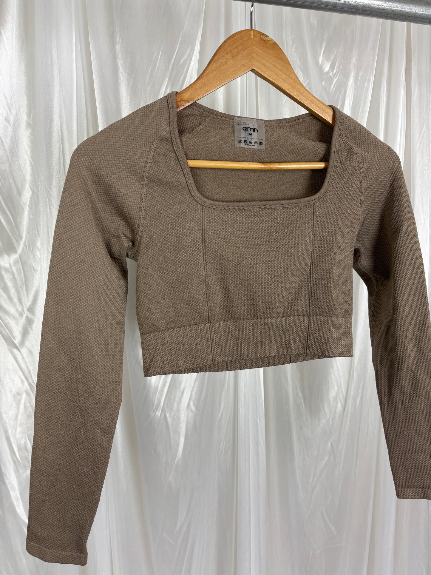 Aimn Brown Crop Top - M