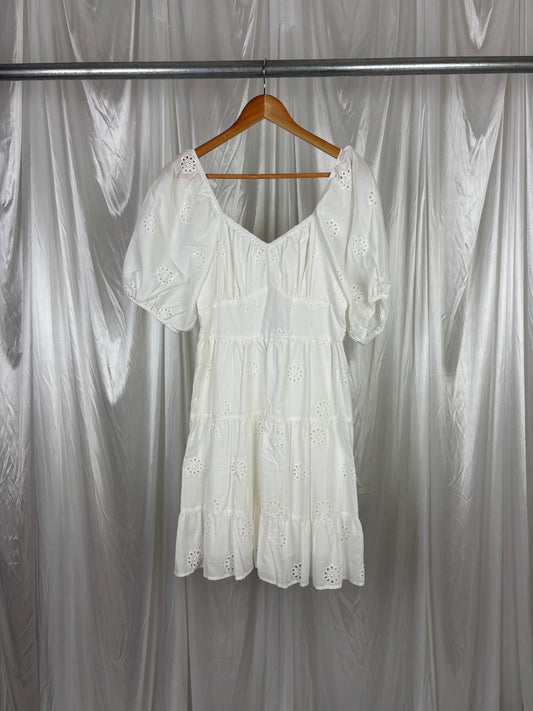 Spirit White Mini Dress - 10