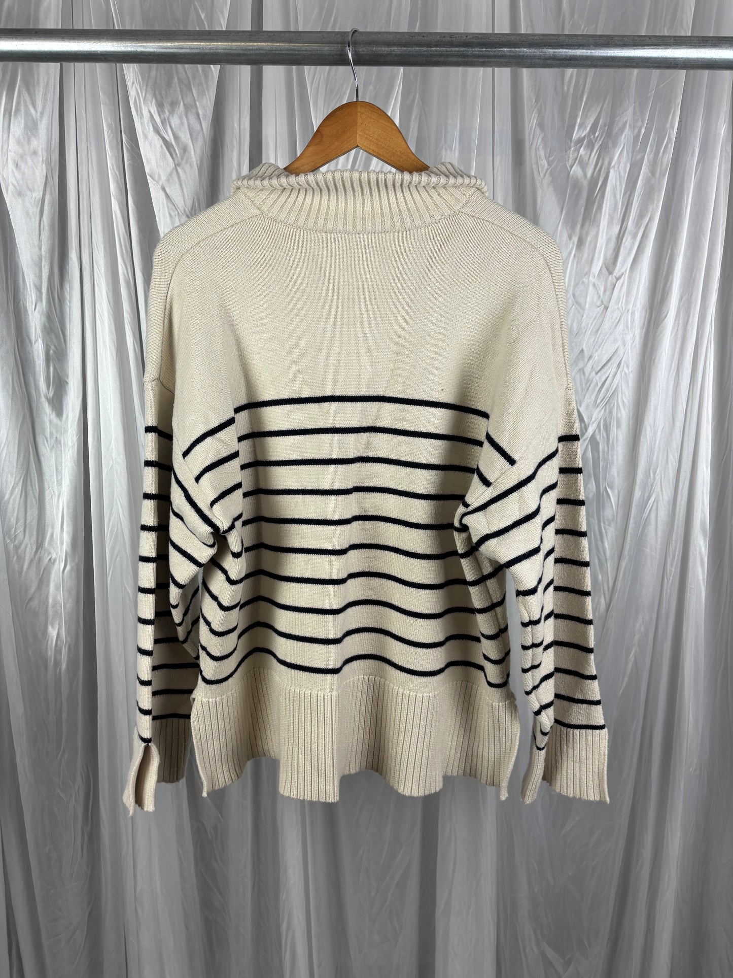 Zara 1/4 Neck Knit Jumper - L