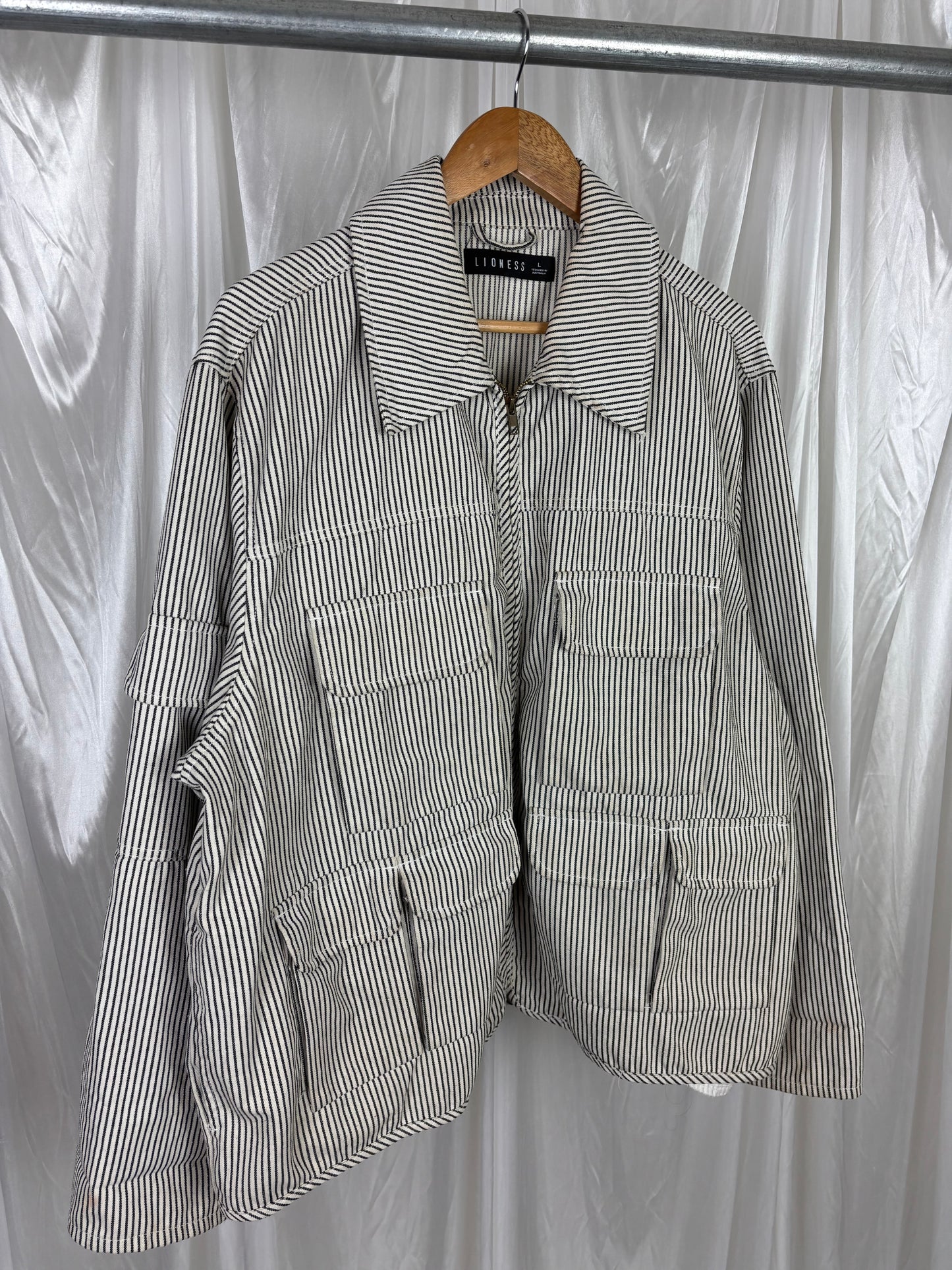 Lioness Renacida Striped Utility Jacket - L